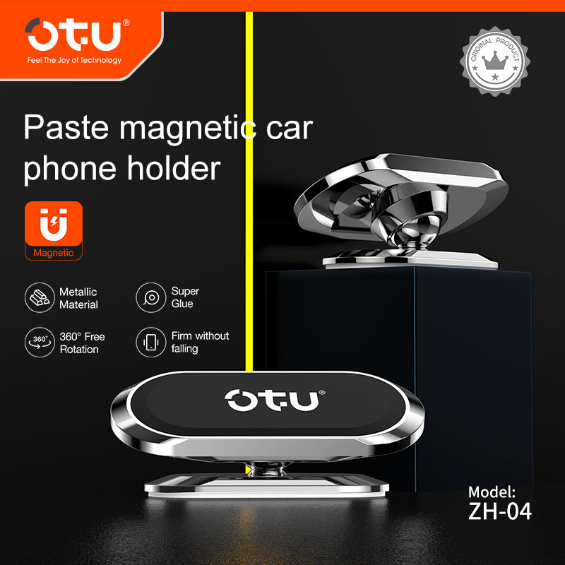OTU ZH04 Strong Magnetic Car Phone Holder Mount - Universal Fit for All Phones, 360° Adjustable, Hands-Free Support for iPhone & Android