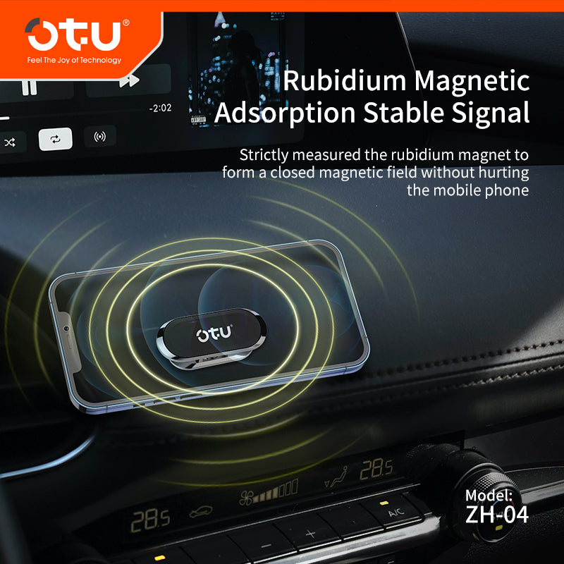 OTU ZH04 Strong Magnetic Car Phone Holder Mount - Universal Fit for All Phones, 360° Adjustable, Hands-Free Support for iPhone & Android