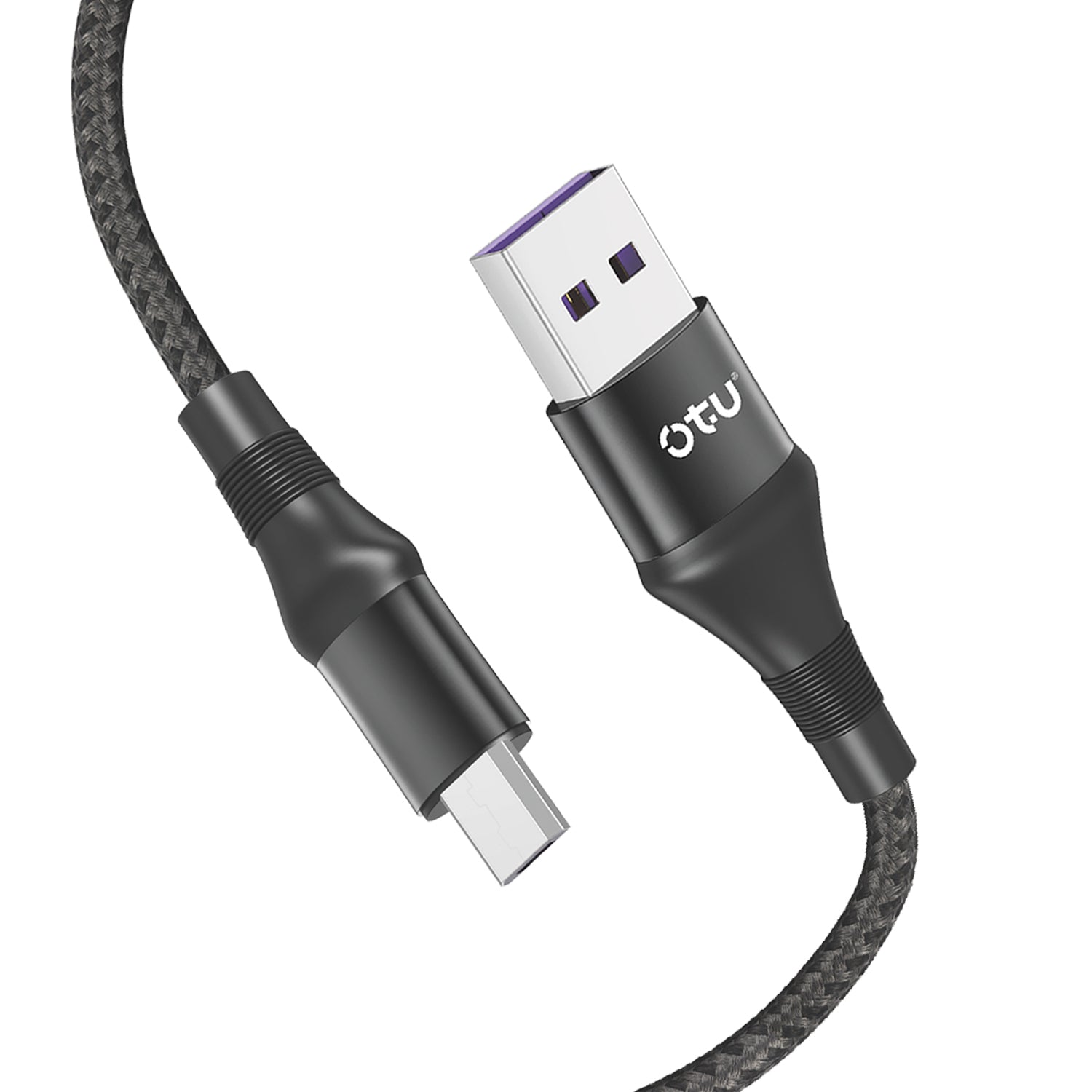 OTU DL12 5A Fast Charging Braided Nylon Data Cable with Triple Interchangeable Interfaces | 1M Length | Durable