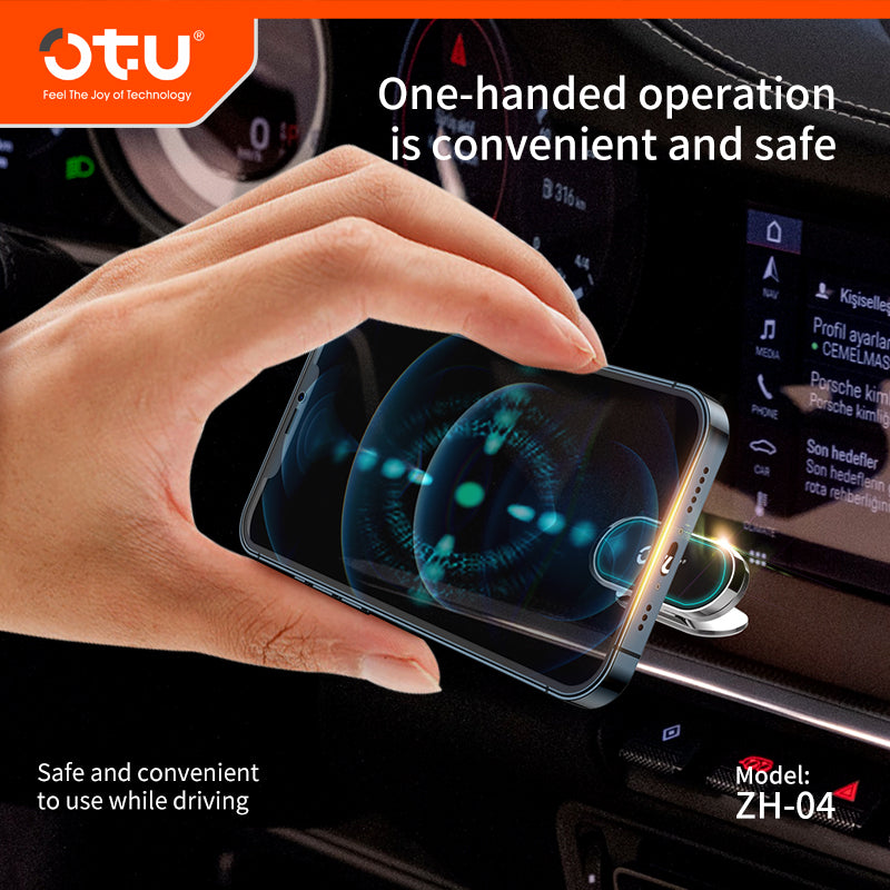 OTU ZH04 Strong Magnetic Car Phone Holder Mount - Universal Fit for All Phones, 360° Adjustable, Hands-Free Support for iPhone & Android