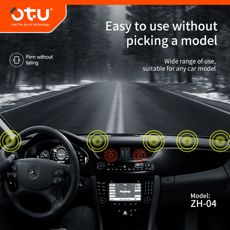 OTU ZH04 Strong Magnetic Car Phone Holder Mount - Universal Fit for All Phones, 360° Adjustable, Hands-Free Support for iPhone & Android