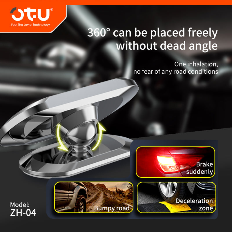 OTU ZH04 Strong Magnetic Car Phone Holder Mount - Universal Fit for All Phones, 360° Adjustable, Hands-Free Support for iPhone & Android