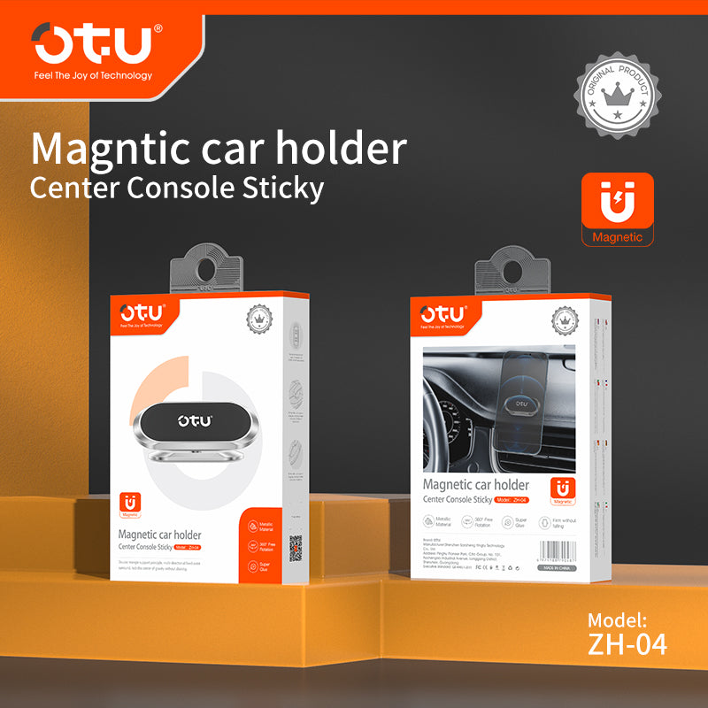 OTU ZH04 Strong Magnetic Car Phone Holder Mount - Universal Fit for All Phones, 360° Adjustable, Hands-Free Support for iPhone & Android