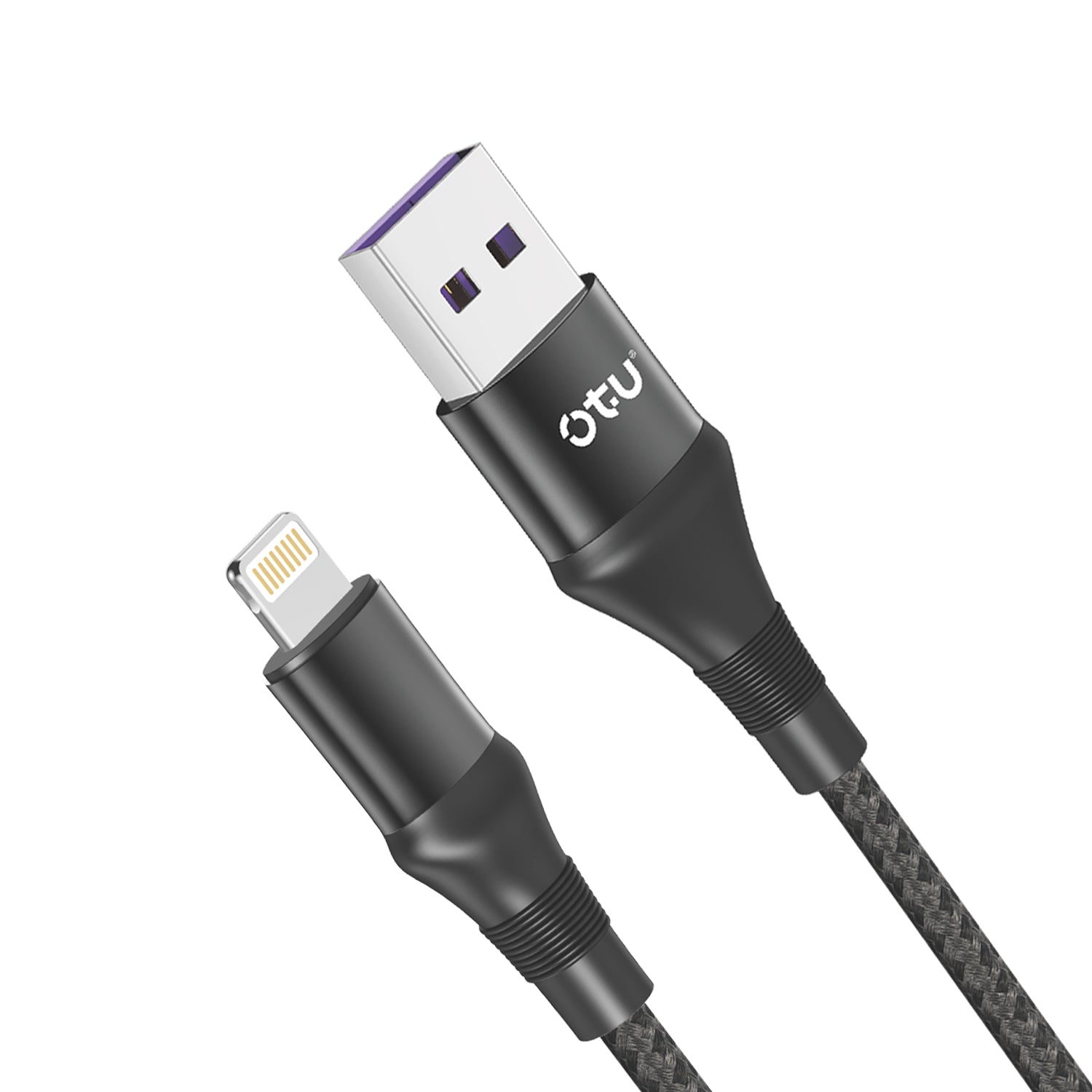 OTU DL12 5A Fast Charging Braided Nylon Data Cable with Triple Interchangeable Interfaces | 1M Length | Durable