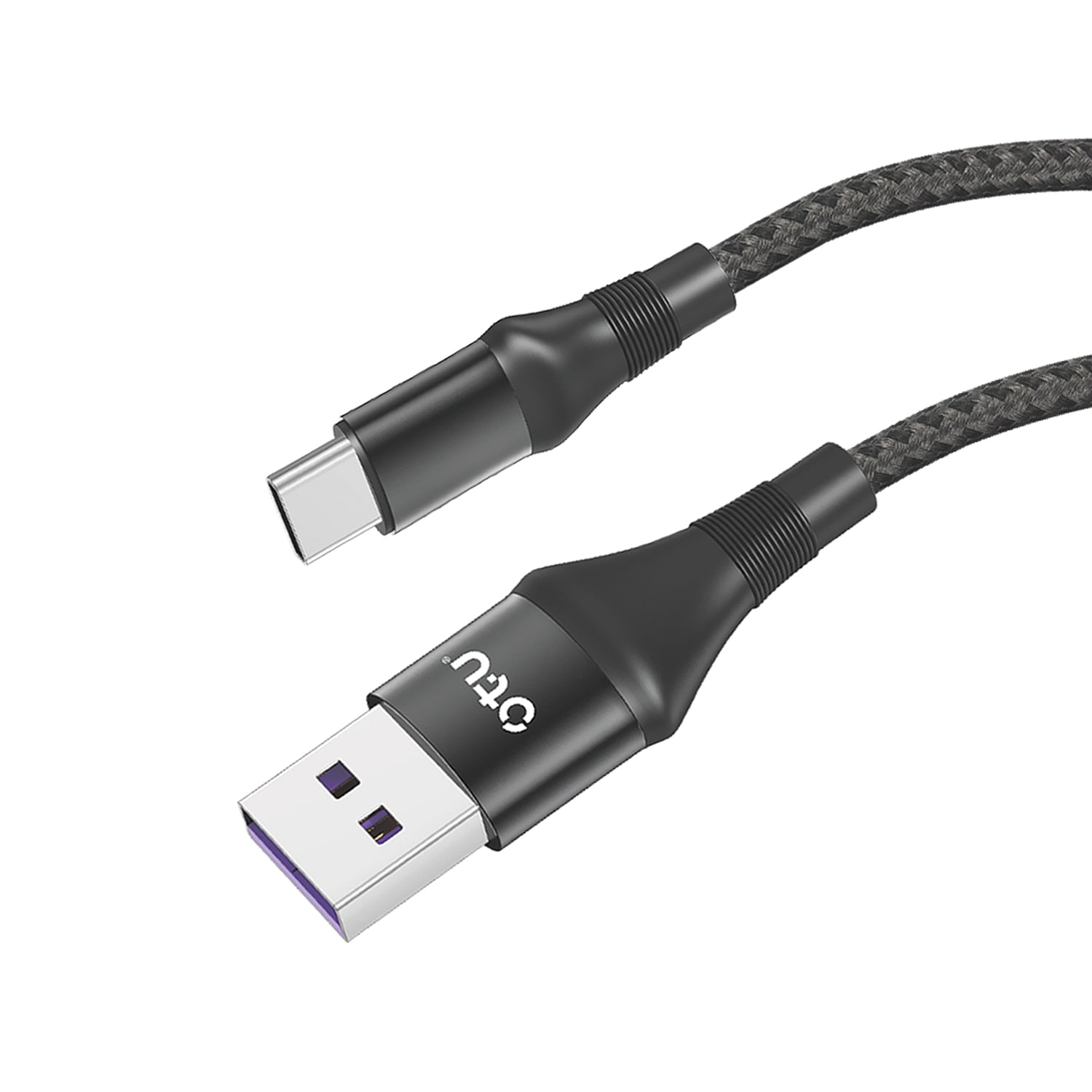 OTU DL12 5A Fast Charging Braided Nylon Data Cable with Triple Interchangeable Interfaces | 1M Length | Durable