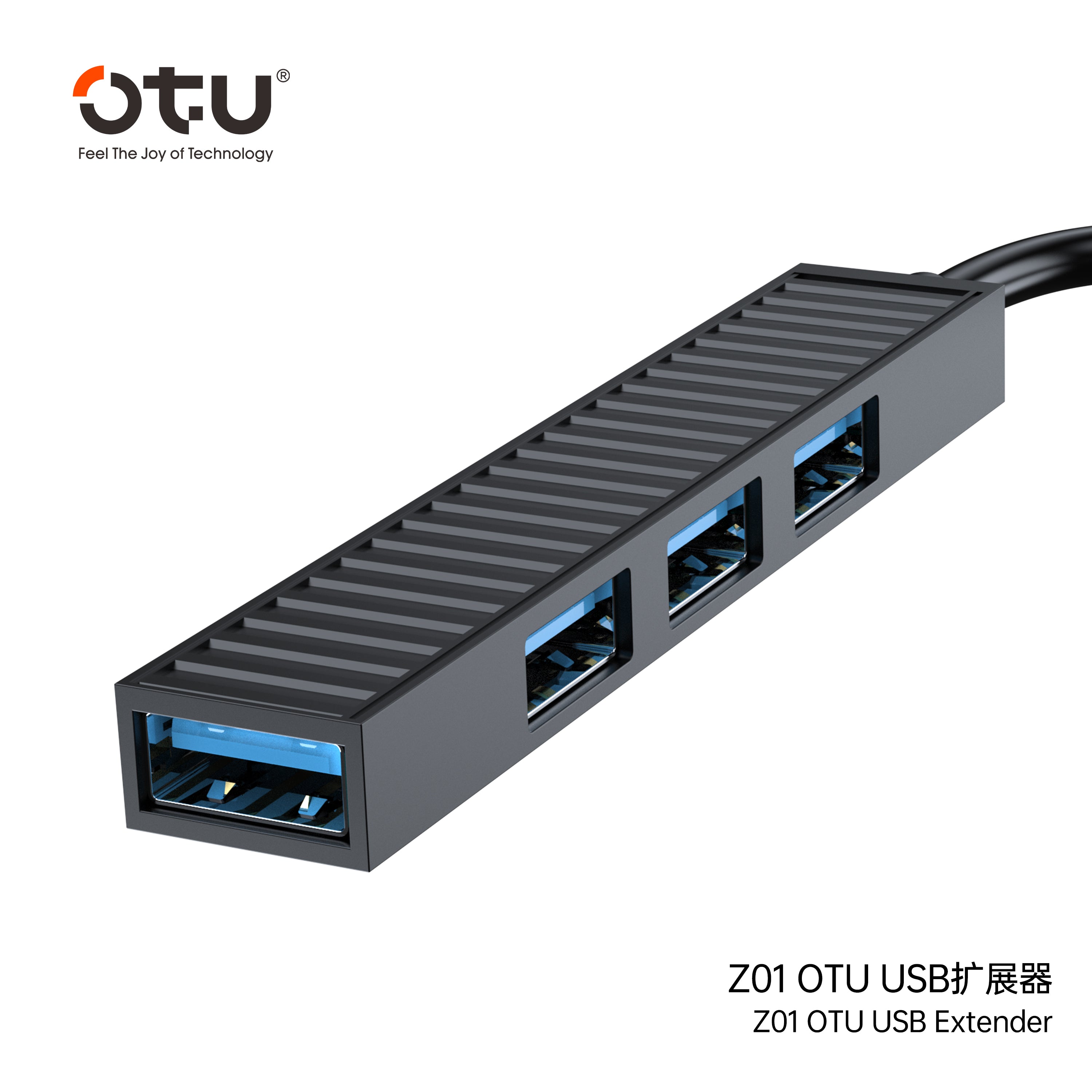 OTU Z01 4-in-1 USB Hub Adapter with Type-C & USB Input – Expand 4 Ports for Mouse, Keyboard, U盘, Hard Drive and More