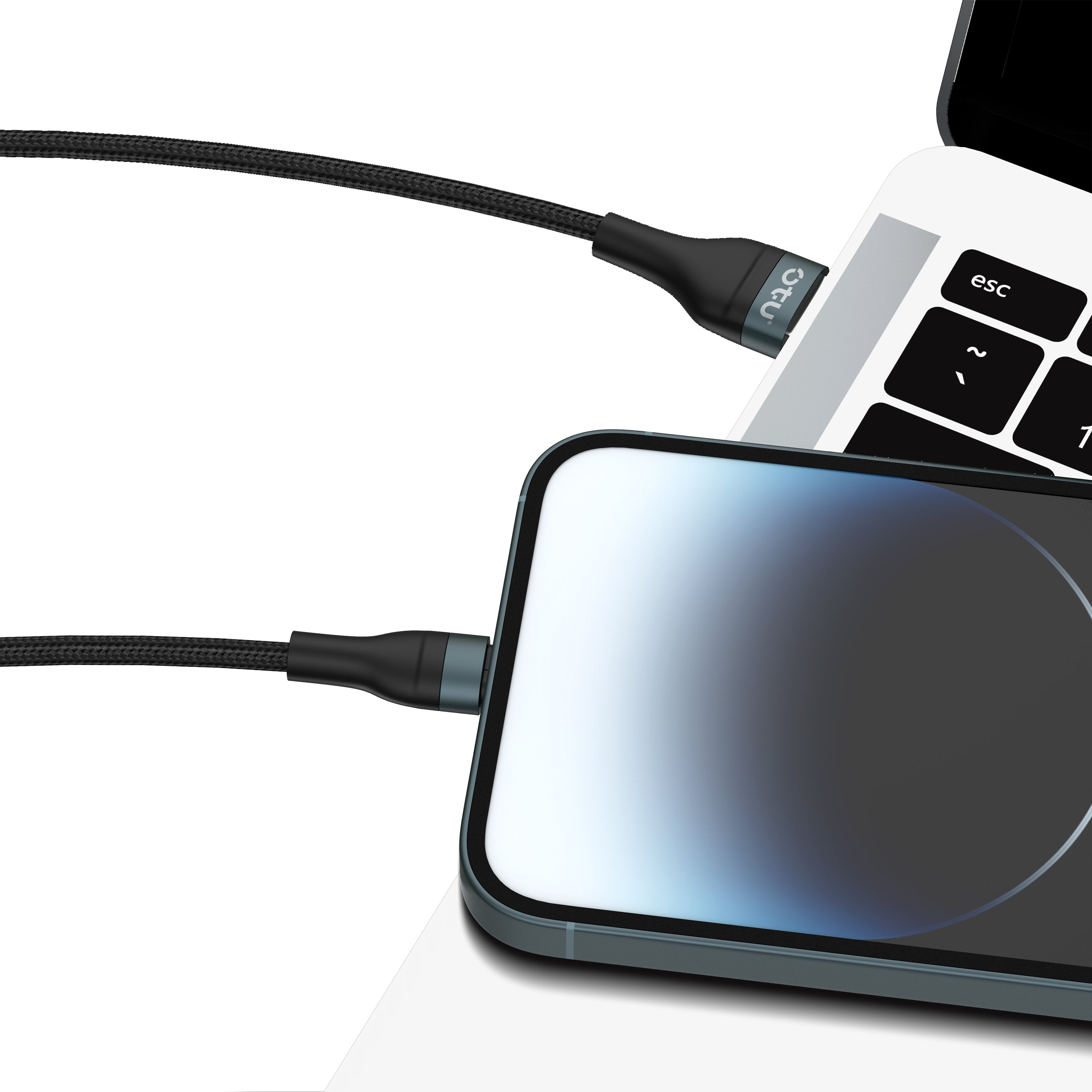 OTU DL20 5A Super Fast Charging Cable 1M  Nylon Braided USB Cable for Type-C, Lightning, Micro-USB - Data Sync & Rapid Charge