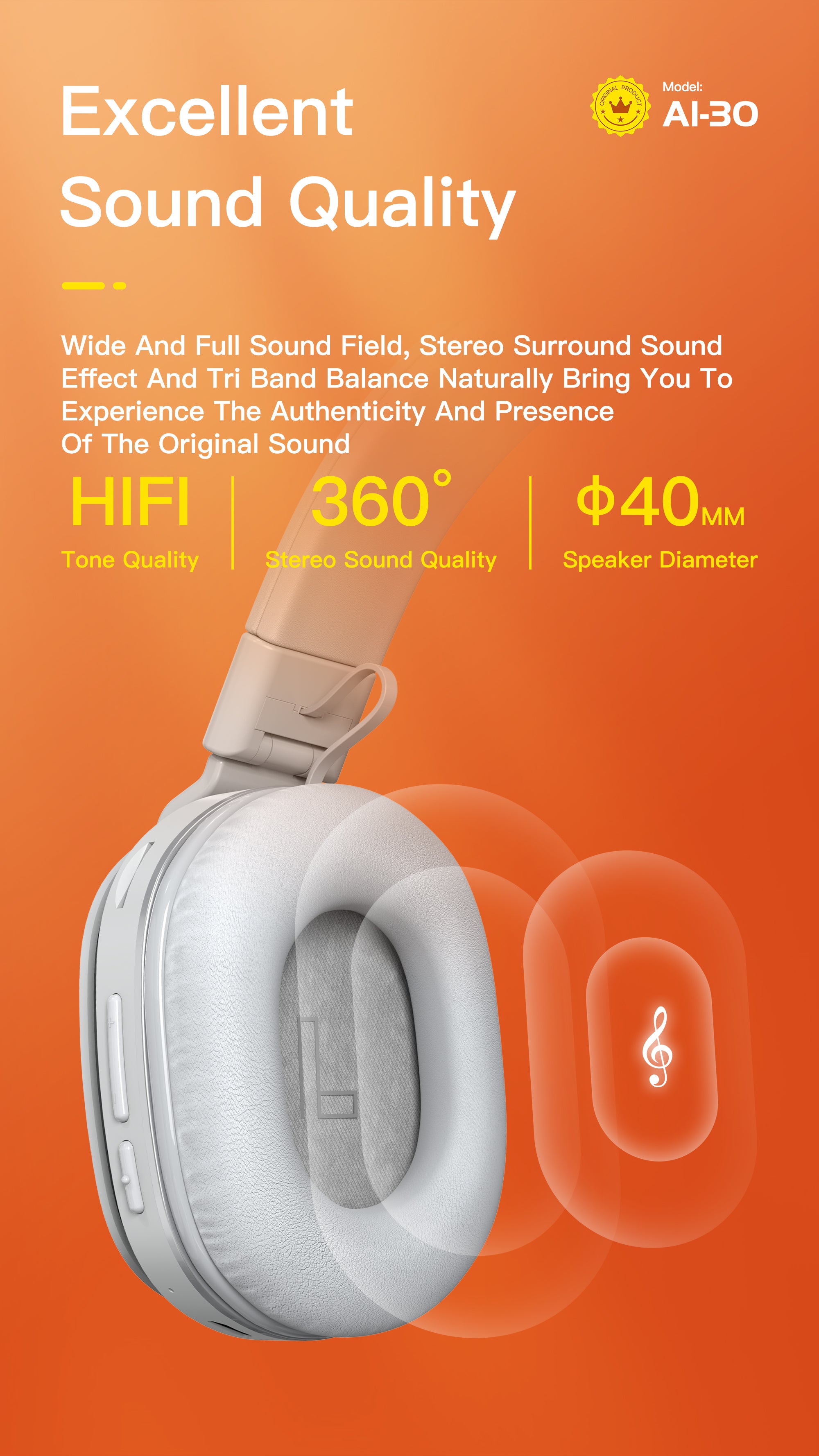 OTU Al-30 Wireless Earbuds - 10H Playtime, Smart Noise Cancellation, Bluetooth 5.1, Comfort Fit for Daily Use