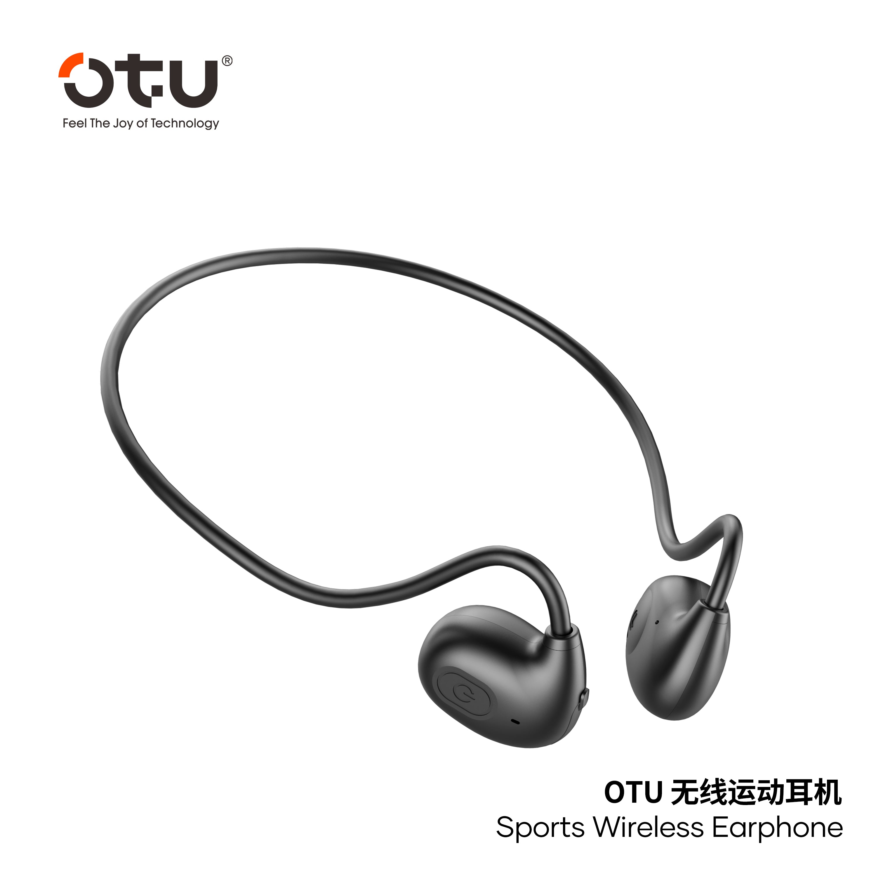 OTU Ai-401 Open Ear Sports Headphones - Bluetooth 5.3, 360° Panoramic Sound, ENC Noise Reduction, Titanium Frame, Sweatproof