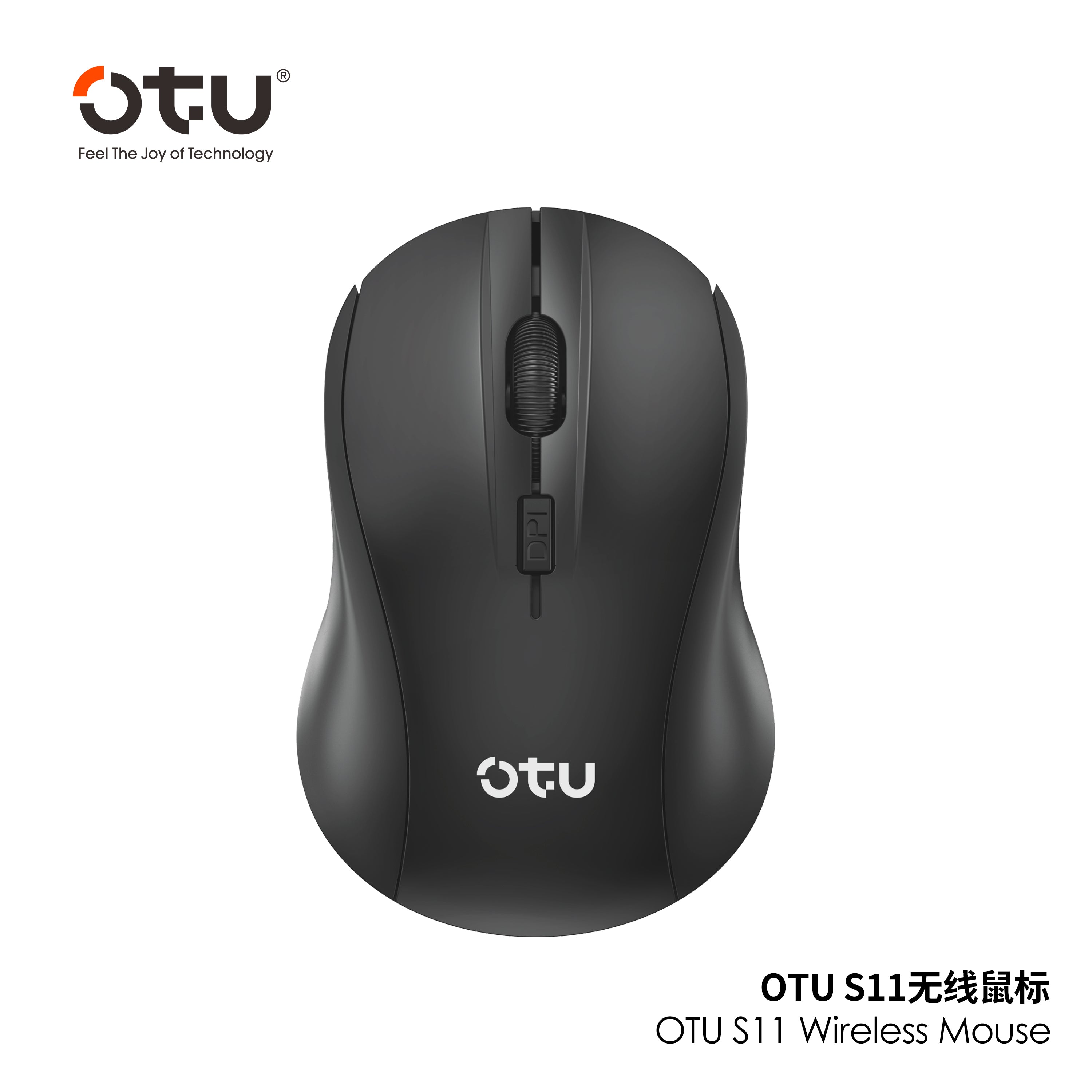 OTU S11 Wireless Mouse, 2.4G Silent Click Ergonomic Mouse with 3 Adjustable DPI, 3D Anti-Slip Scroll for PC, Laptop, Mac, Windows & mac IOS