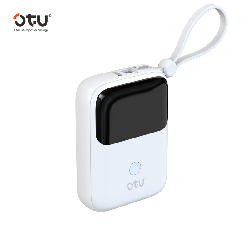 OTU PB104 10000mAh 22.5W Fast Charging Power Bank with Detachable Cables & Lanyard – Portable Charger with Type-C and Lightning Output