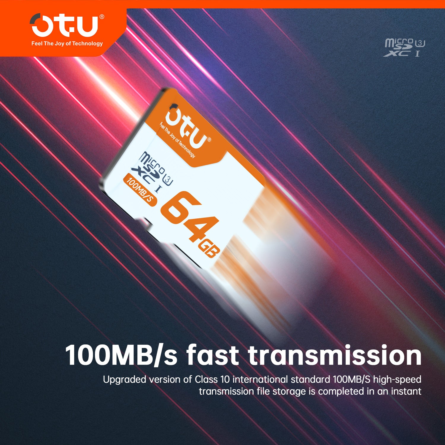 OTU MicroSD Card  High-Speed MicroSD Card - U3, Class 10, A1, 100MB/s for Phones, Drones, Cameras & Nintendo Switch