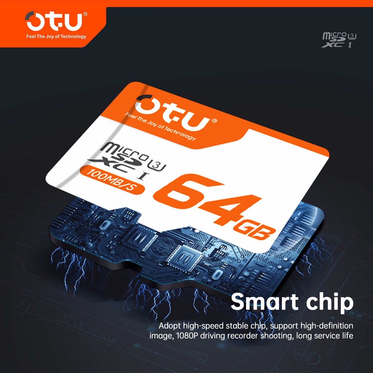 OTU MicroSD Card  High-Speed MicroSD Card - U3, Class 10, A1, 100MB/s for Phones, Drones, Cameras & Nintendo Switch