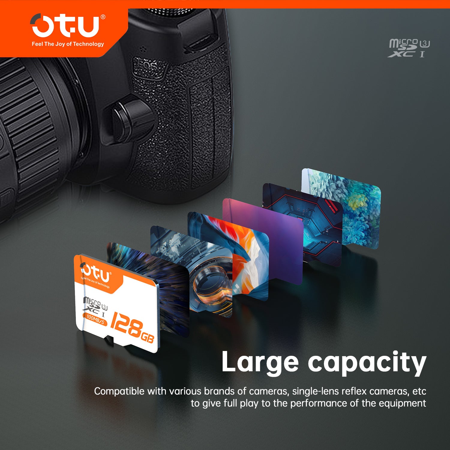 OTU MicroSD Card  High-Speed MicroSD Card - U3, Class 10, A1, 100MB/s for Phones, Drones, Cameras & Nintendo Switch