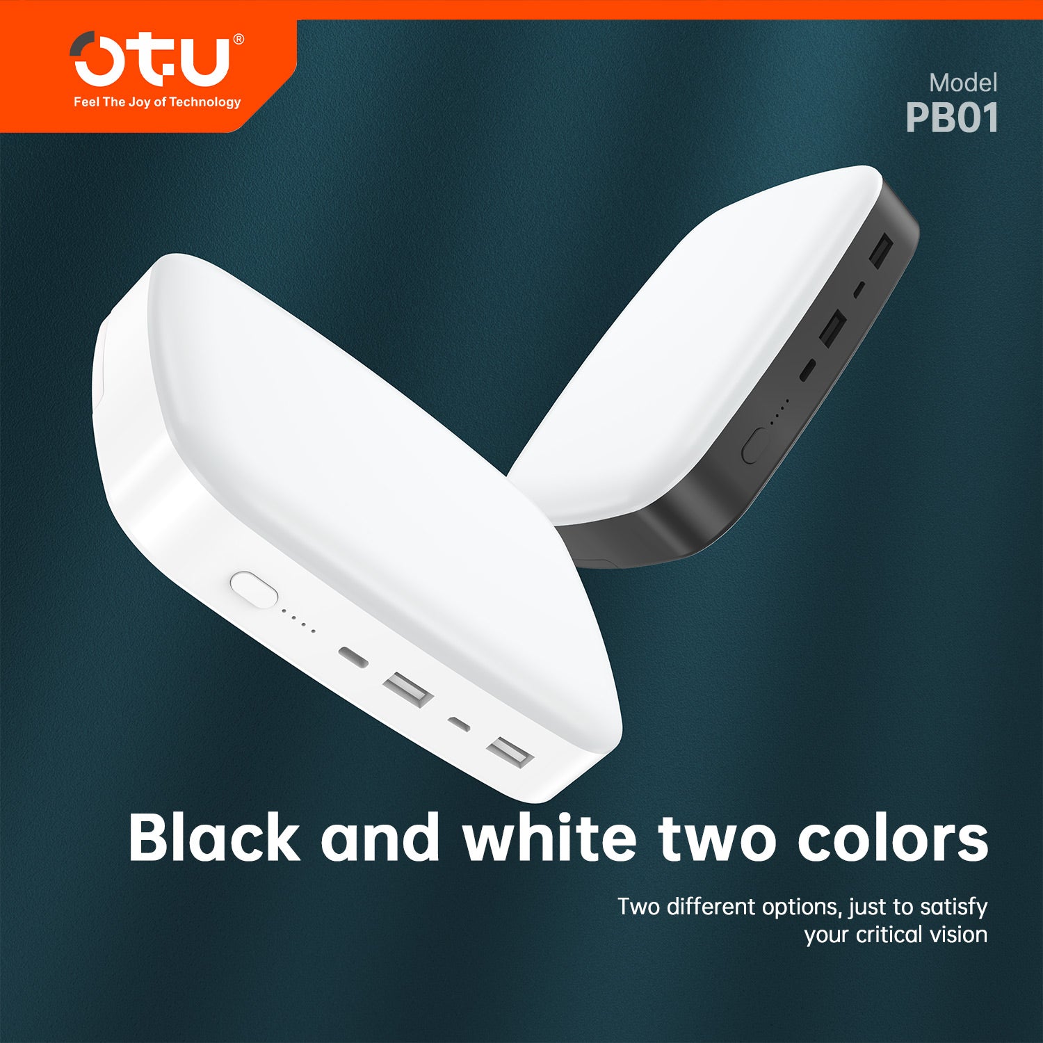 OTU PB01 Outdoor Portable Power Bank with 5W LED Light – Dual Input/Output, Large Capacity for Camping, Emergencies, and Outdoor Use