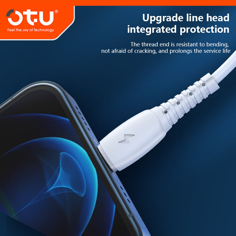 OTU DL06 3-in-1 Fast Charging Cable | Triple Head Simultaneous Charging for iPhone & Android | 3A Braided Multi Device Cable