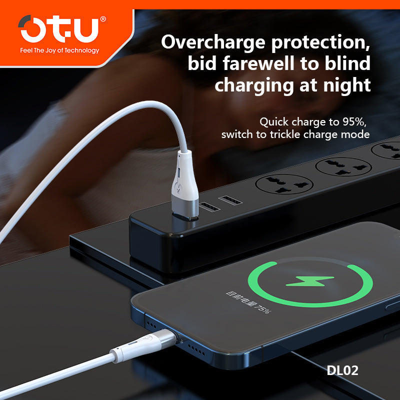 OTU DL02 Liquid Silicone Fast Charging Data Cable - 50% Faster Charge, 3-in-1 Compatible, Durable & Safe
