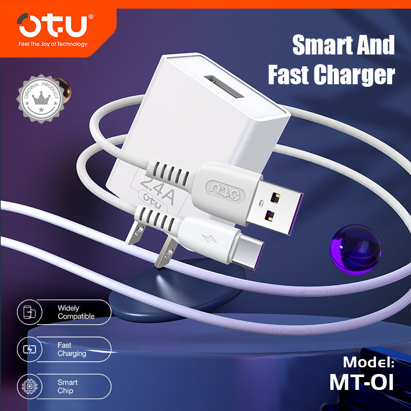OTU MT01 Smart & Fast Charger Cable – Safe 5V/2.4A Multi-Device Charging Pad