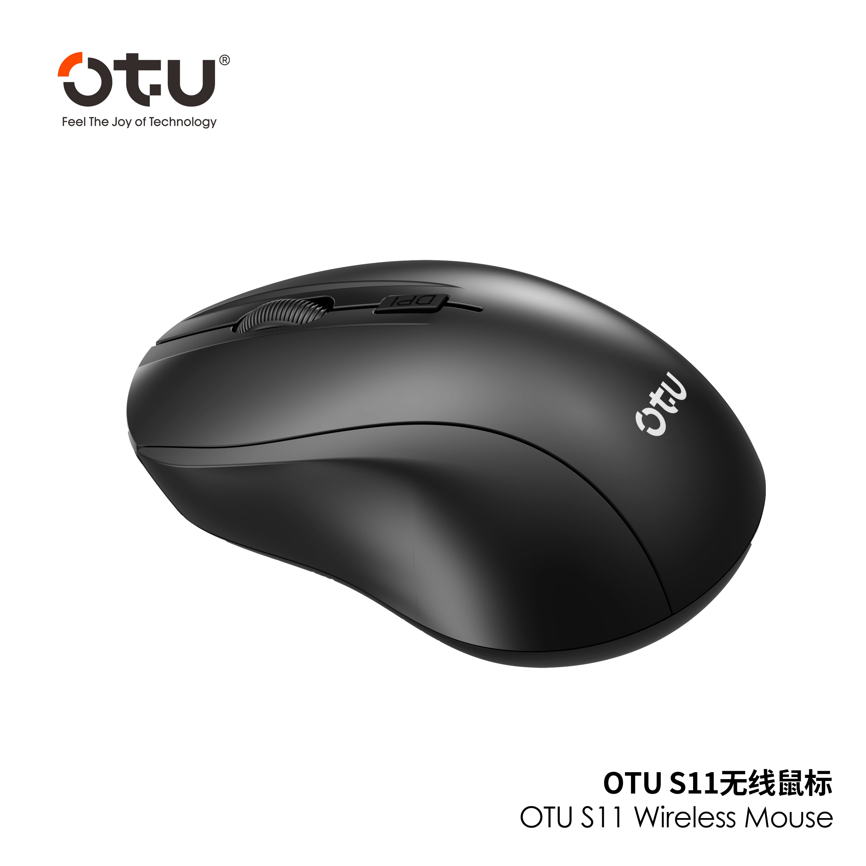OTU S11 Wireless Mouse, 2.4G Silent Click Ergonomic Mouse with 3 Adjustable DPI, 3D Anti-Slip Scroll for PC, Laptop, Mac, Windows & mac IOS