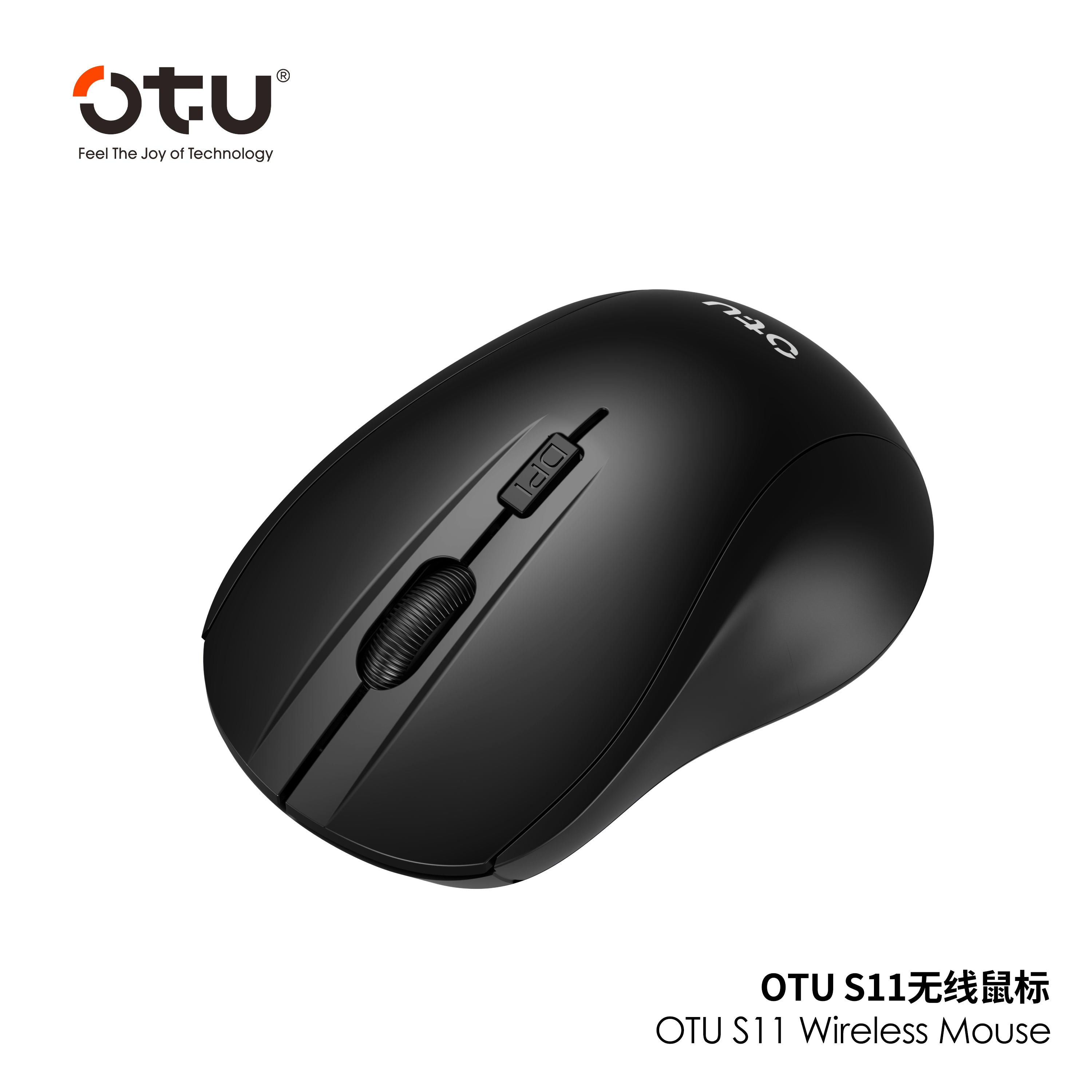 OTU S11 Wireless Mouse, 2.4G Silent Click Ergonomic Mouse with 3 Adjustable DPI, 3D Anti-Slip Scroll for PC, Laptop, Mac, Windows & mac IOS