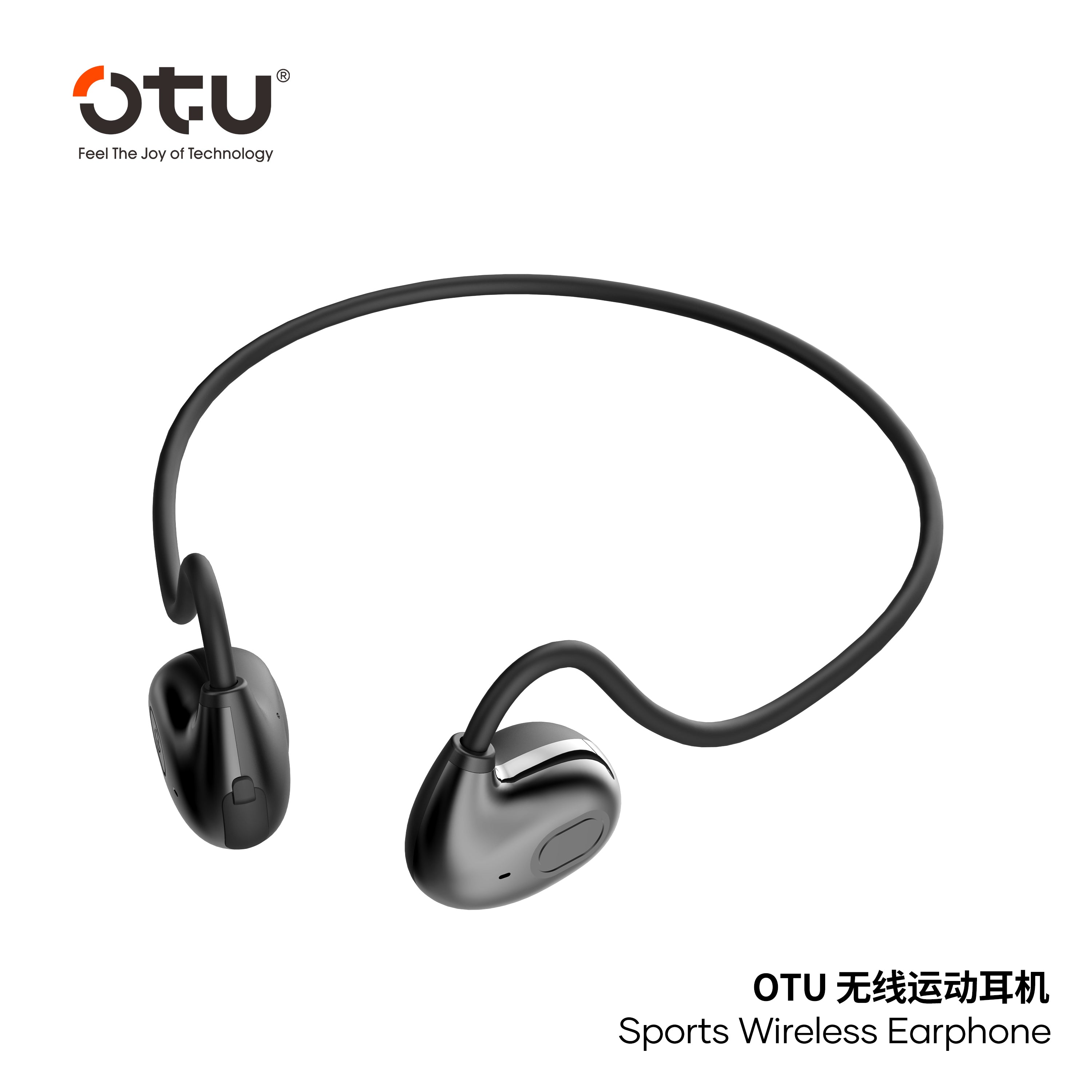OTU Ai-401 Open Ear Sports Headphones - Bluetooth 5.3, 360° Panoramic Sound, ENC Noise Reduction, Titanium Frame, Sweatproof
