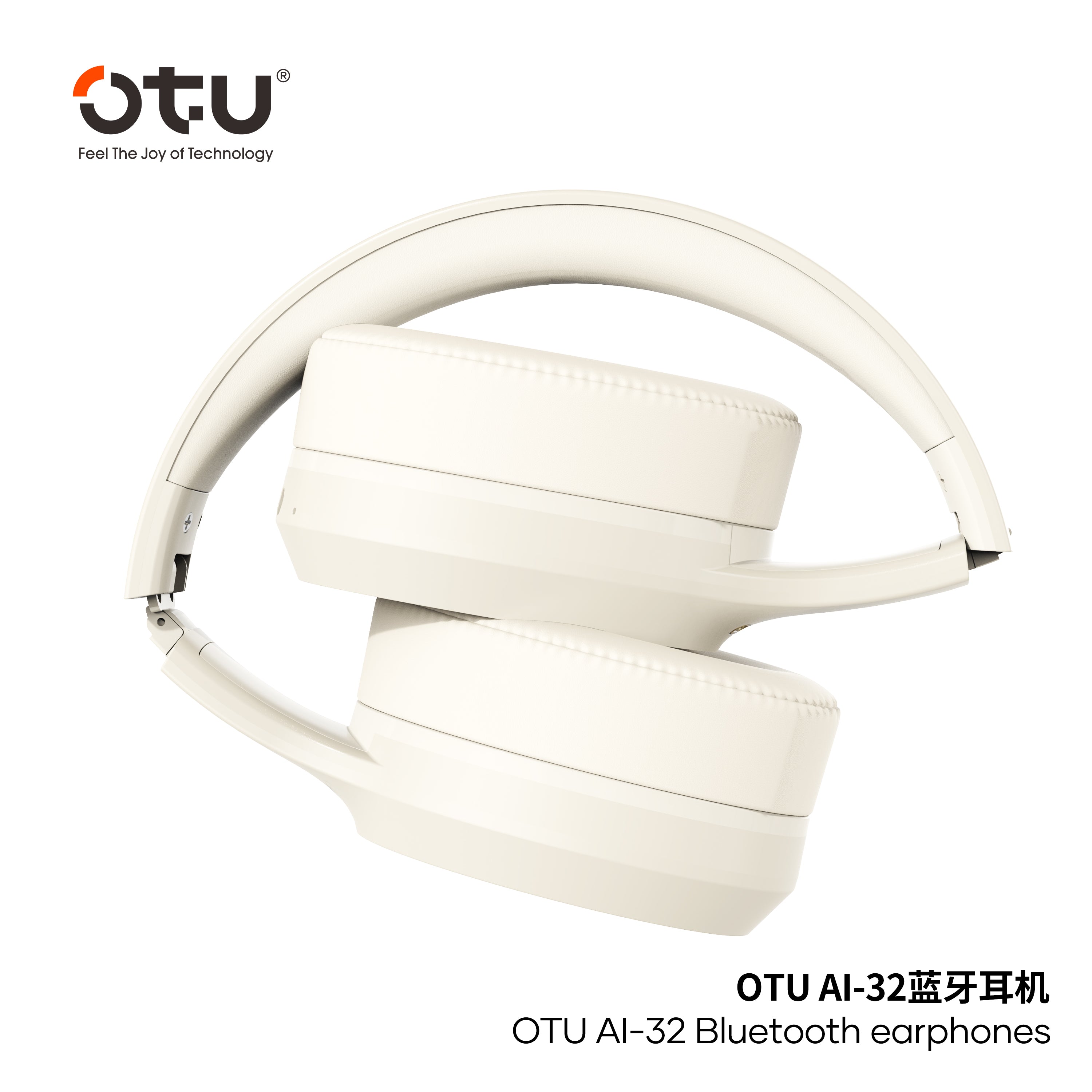 OTU Ai-32 Bluetooth Headphones - 30H Playtime, ENC Noise Cancelling, Foldable, Hi-Fi Sound, Bluetooth 5.4