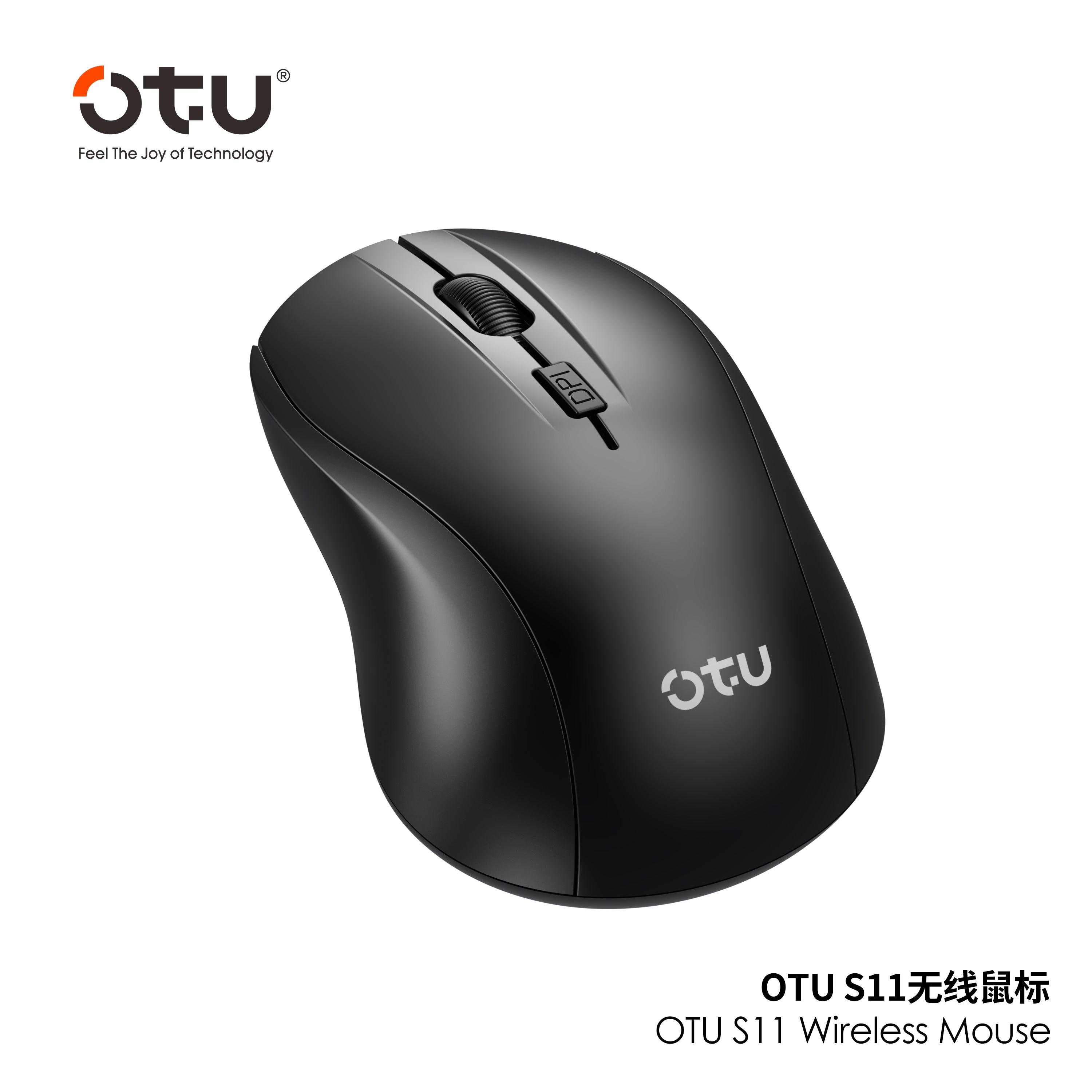 OTU S11 Wireless Mouse, 2.4G Silent Click Ergonomic Mouse with 3 Adjustable DPI, 3D Anti-Slip Scroll for PC, Laptop, Mac, Windows & mac IOS