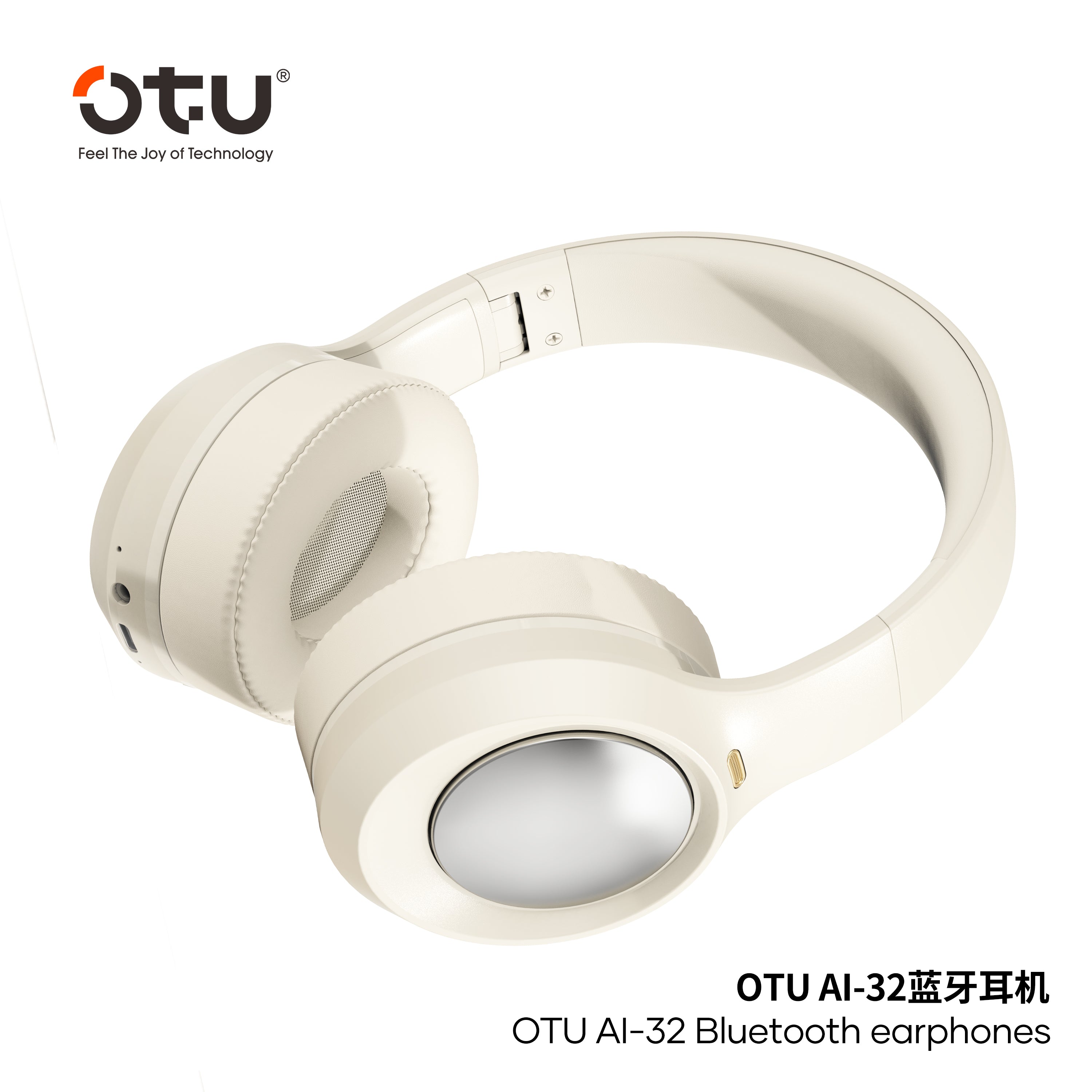 OTU Ai-32 Bluetooth Headphones - 30H Playtime, ENC Noise Cancelling, Foldable, Hi-Fi Sound, Bluetooth 5.4