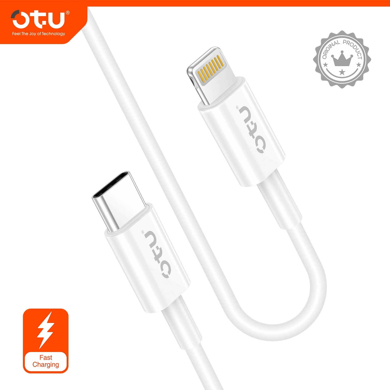 OTU DL07  Fast Charging Cable - 60% in 30 Mins, Durable & Fireproof for iPhone"
