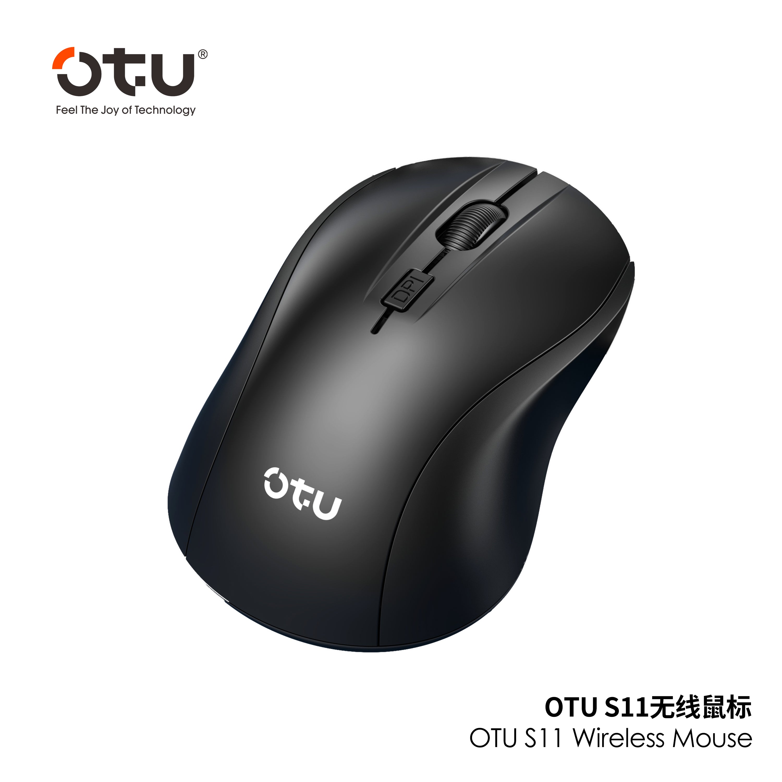 OTU S11 Wireless Mouse, 2.4G Silent Click Ergonomic Mouse with 3 Adjustable DPI, 3D Anti-Slip Scroll for PC, Laptop, Mac, Windows & mac IOS
