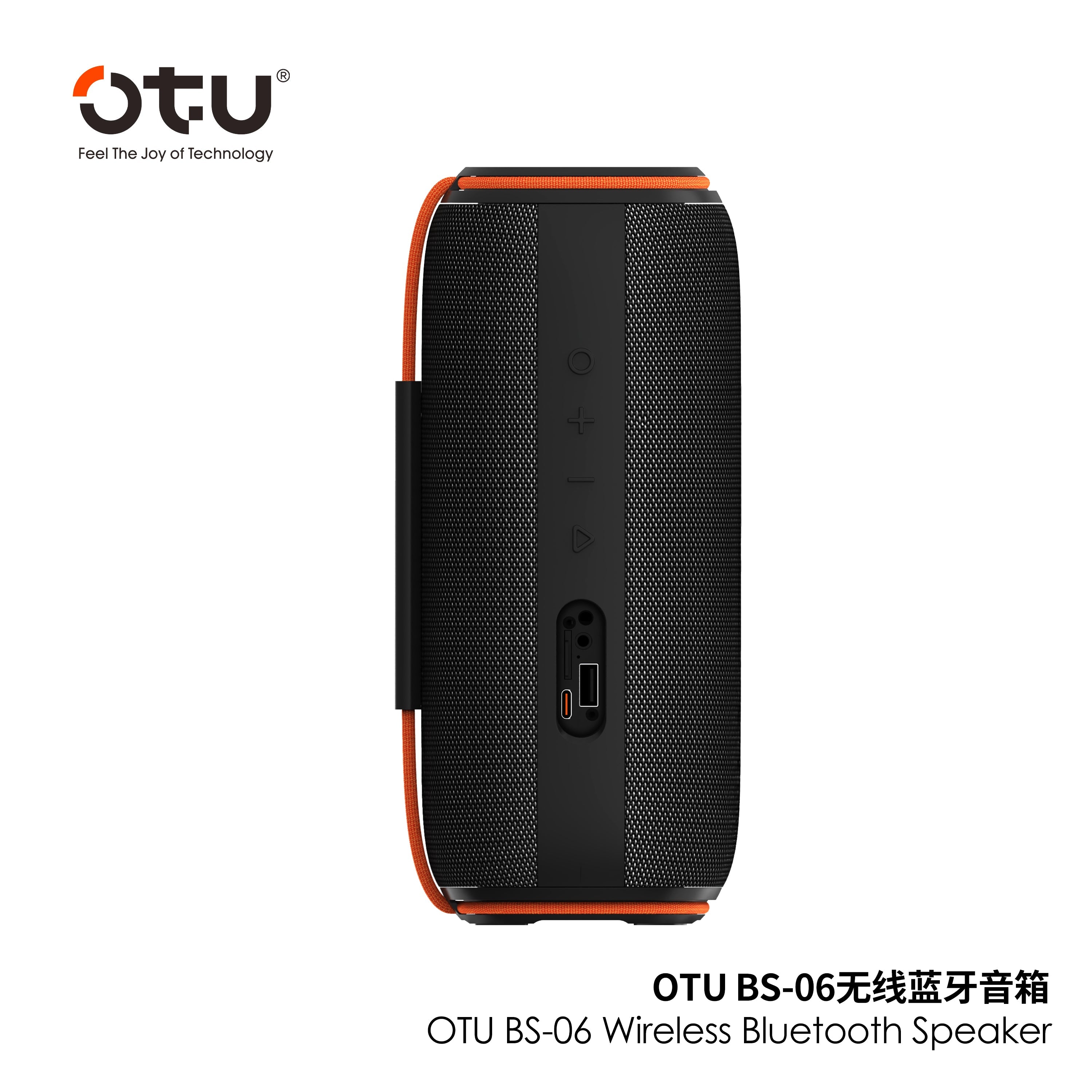 OTU BS-06 Portable Bluetooth Speaker: 25H Playtime, IPX5 Waterproof, 3D Surround Sound, Bluetooth 5.3 for iOS Android