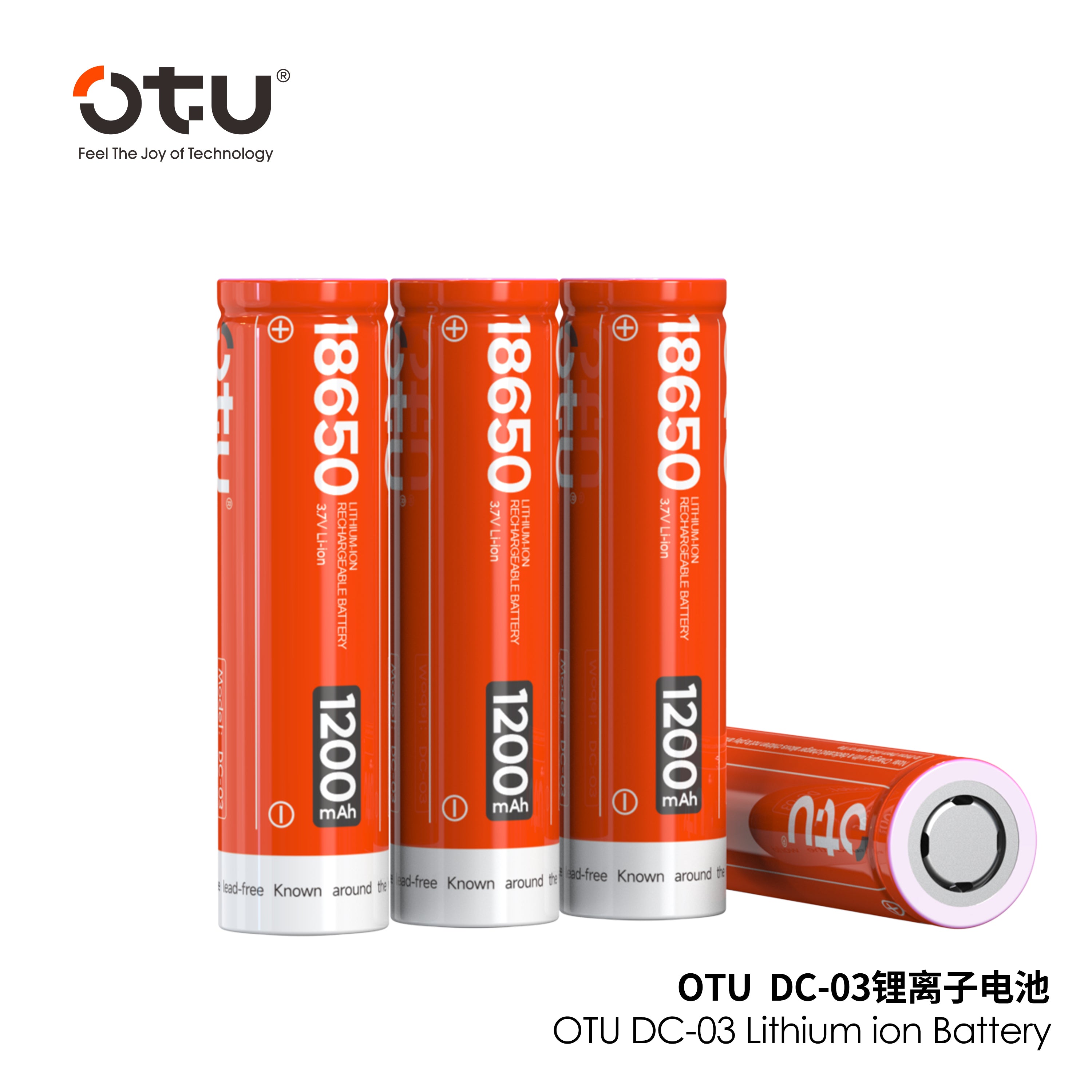 OTU DC01 Rechargeable Lithium Batteries - 300+ Cycles, High Capacity for Smart Home, Toys & More (DC-01/02/03)