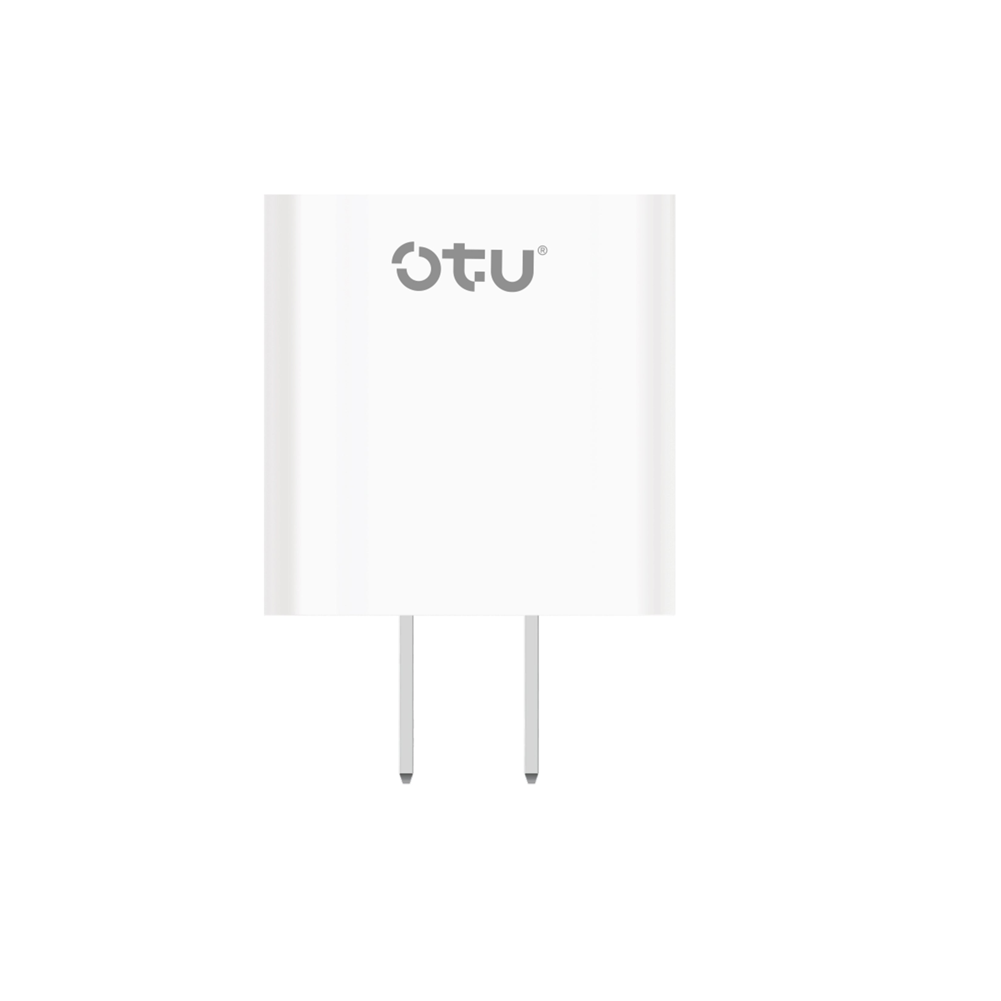 OTU AU04 Dual Port Fast Charger - 20W PD & QC3.0 Smart Charger with Fireproof Design for iPhone, Huawei, and More (Model: AU-04/EU-11)