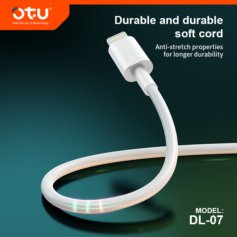 OTU DL07  Fast Charging Cable - 60% in 30 Mins, Durable & Fireproof for iPhone"