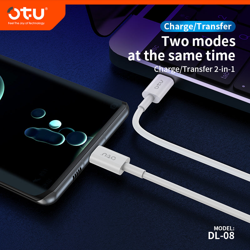 OTU DL08 60W Fast Charging & Data Cable - Universal USB-C Charger for Phone, Tablet, Laptop - Durable & Safe