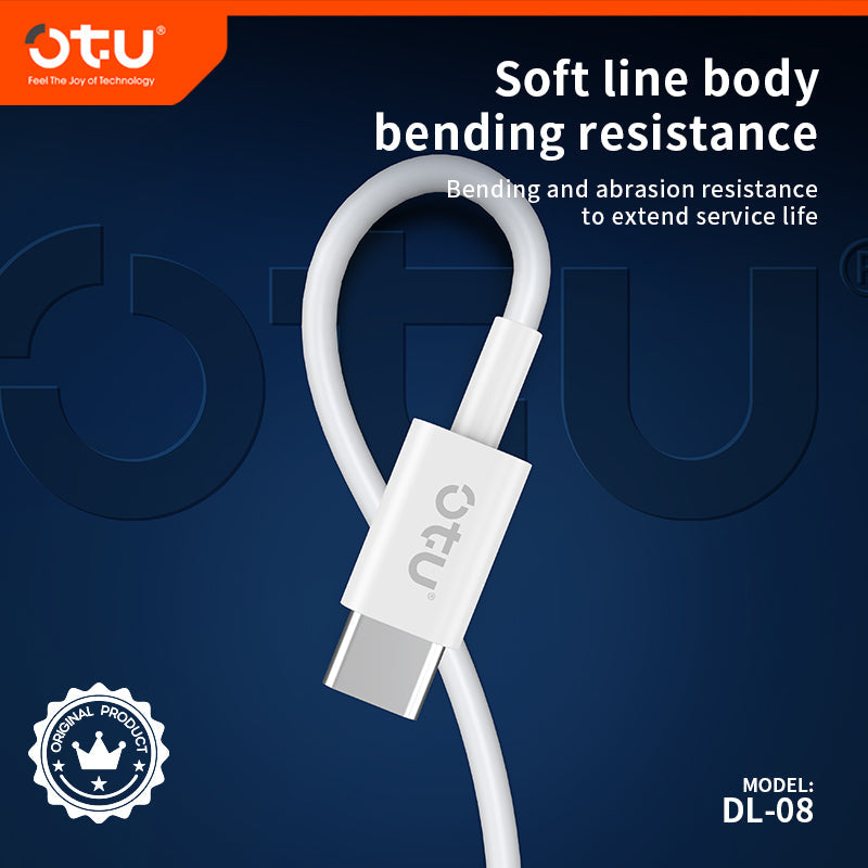 OTU DL08 60W Fast Charging & Data Cable - Universal USB-C Charger for Phone, Tablet, Laptop - Durable & Safe