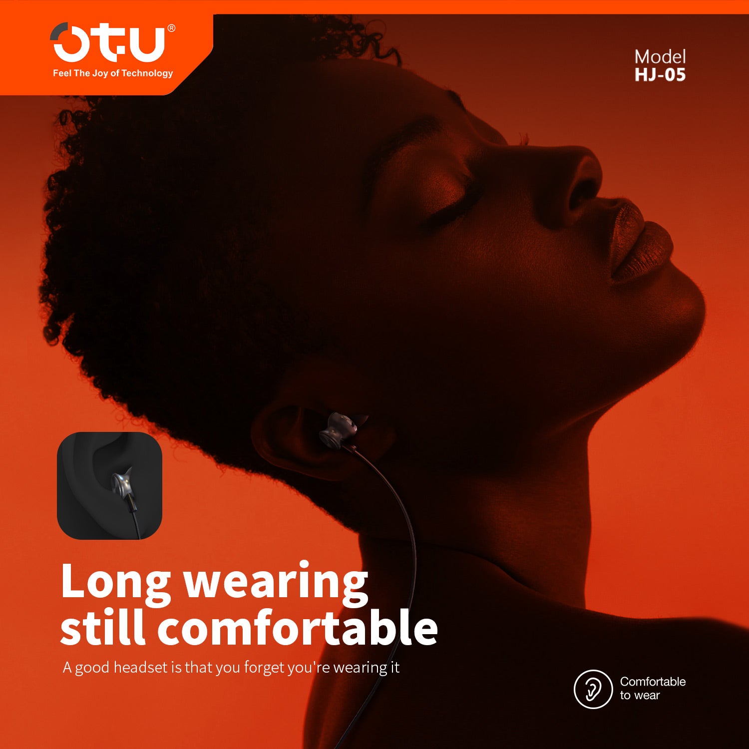 OTU HJ-05 Hi-Fi Metal In-Ear Earphones with Smart Noise Cancellation & Comfort Fit