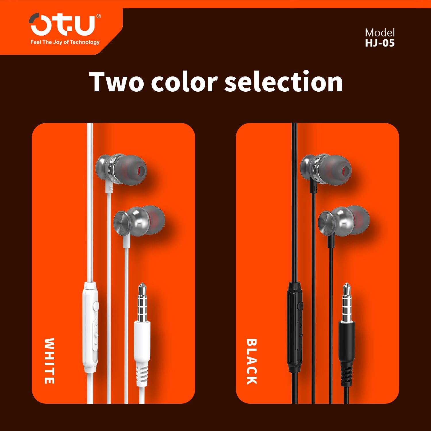 OTU HJ-05 Hi-Fi Metal In-Ear Earphones with Smart Noise Cancellation & Comfort Fit