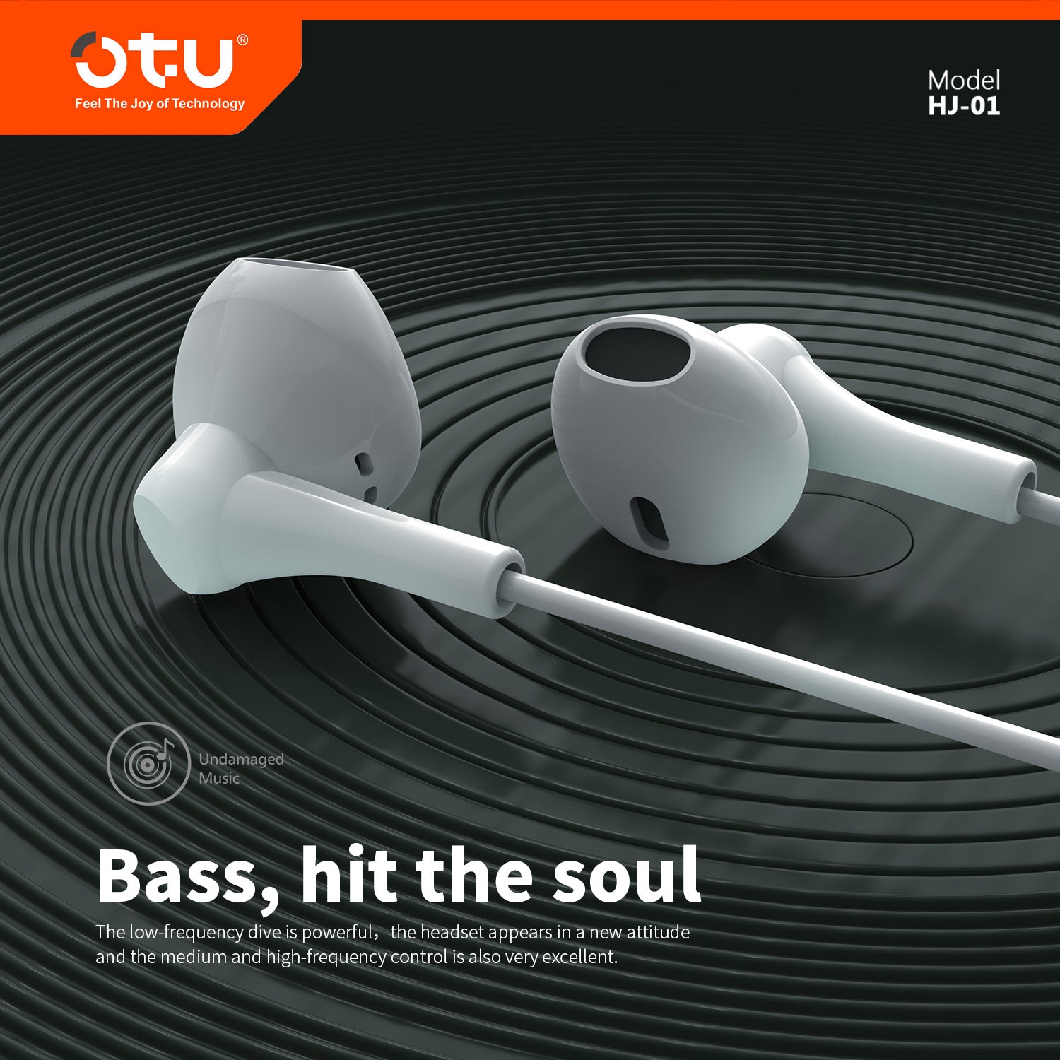 OTU HJ-01 HiFi Stereo Earphones – Deep Bass, Noise Cancelling, Enhanced Comfort for Crystal Clear Audio