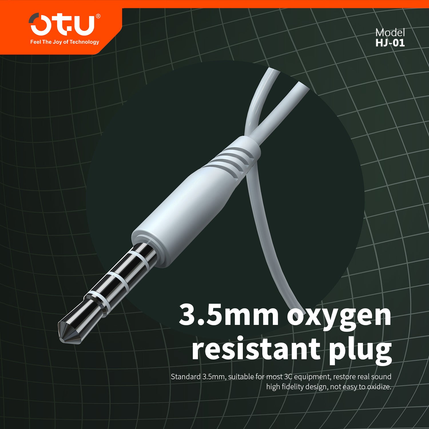 OTU HJ-01 HiFi Stereo Earphones – Deep Bass, Noise Cancelling, Enhanced Comfort for Crystal Clear Audio