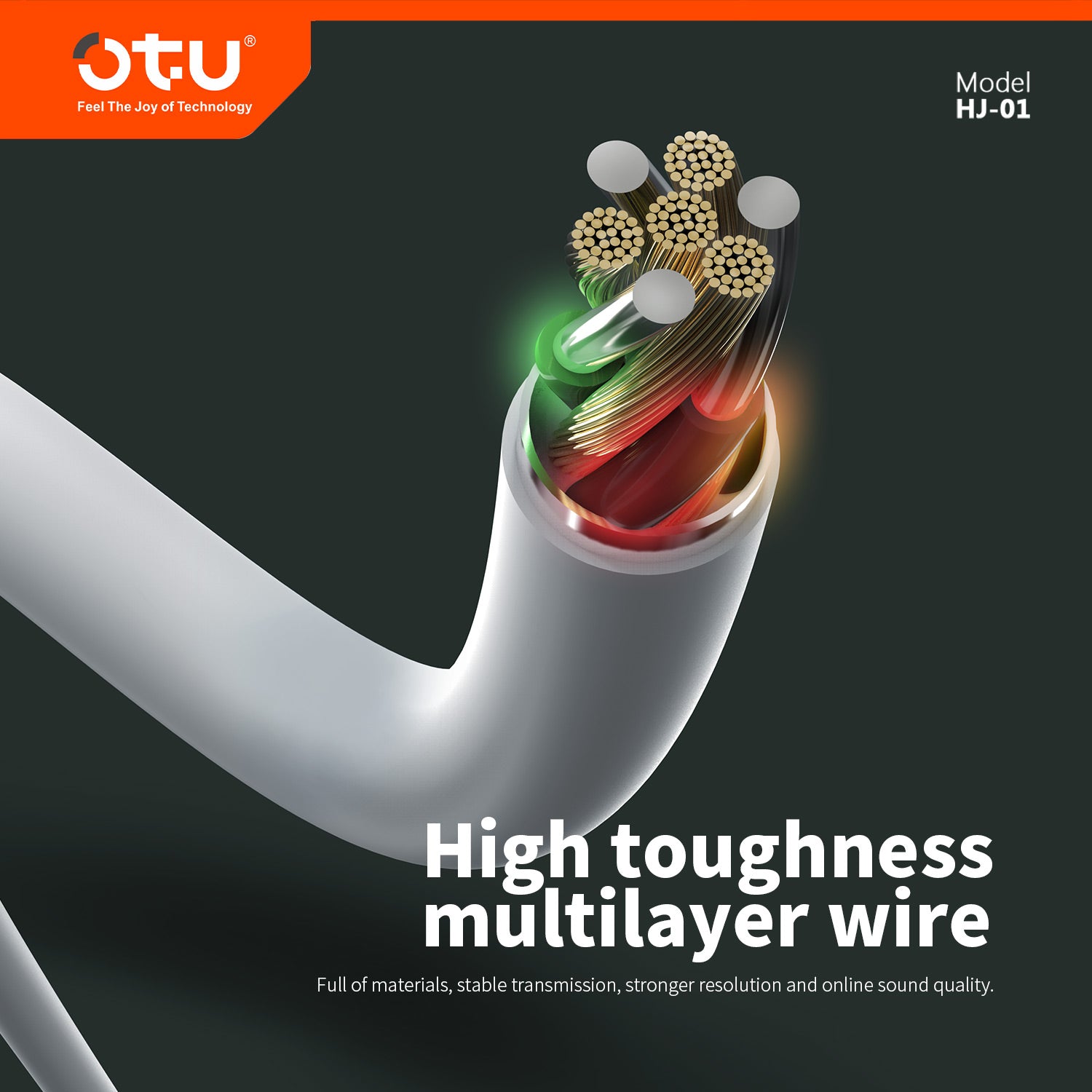 OTU HJ-01 HiFi Stereo Earphones – Deep Bass, Noise Cancelling, Enhanced Comfort for Crystal Clear Audio