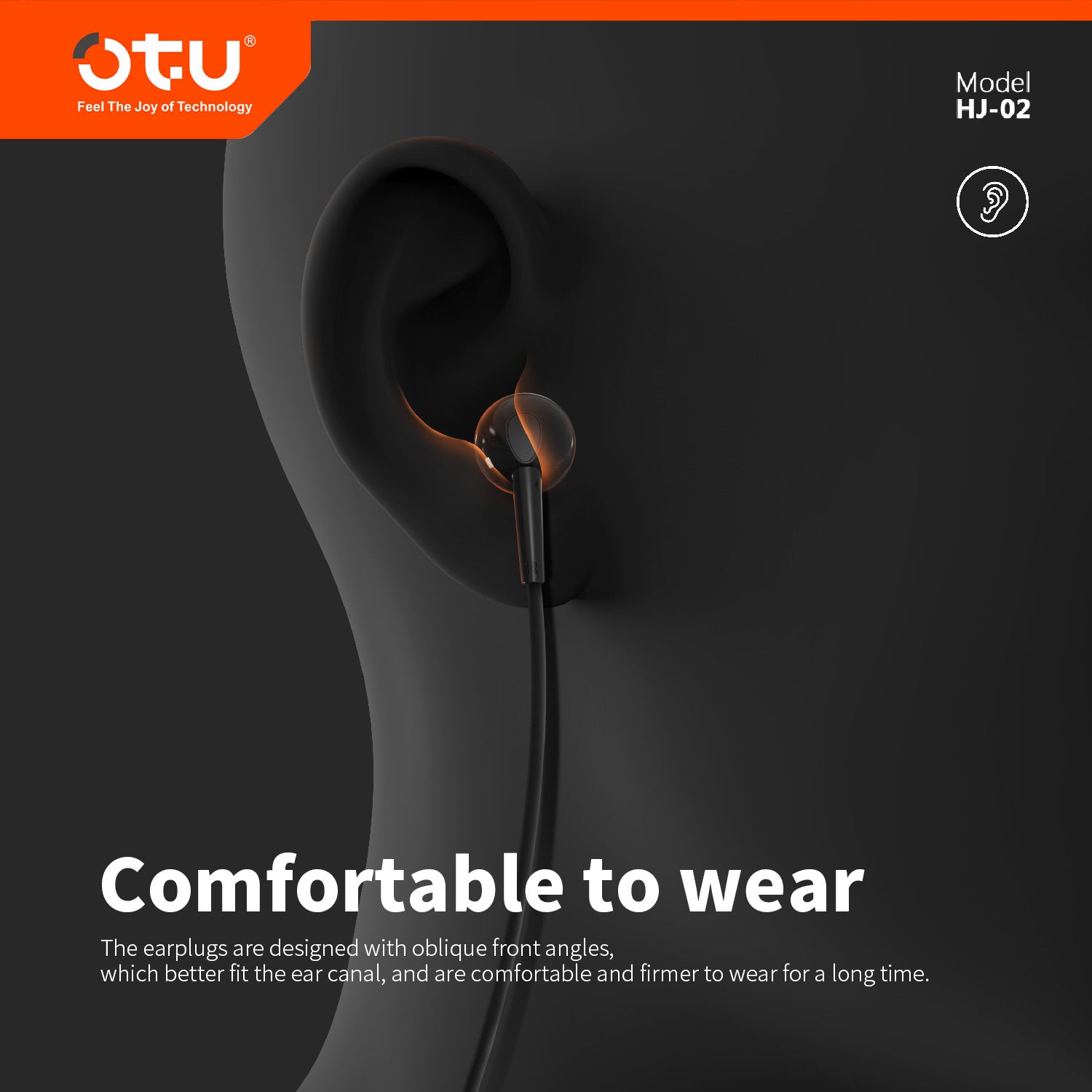 OTU HJ02 Premium Mini Wired Earpiece with Microphone - Clear Calls, Deep Bass, Noise Isolation, Comfort Fit for Mobile Devices