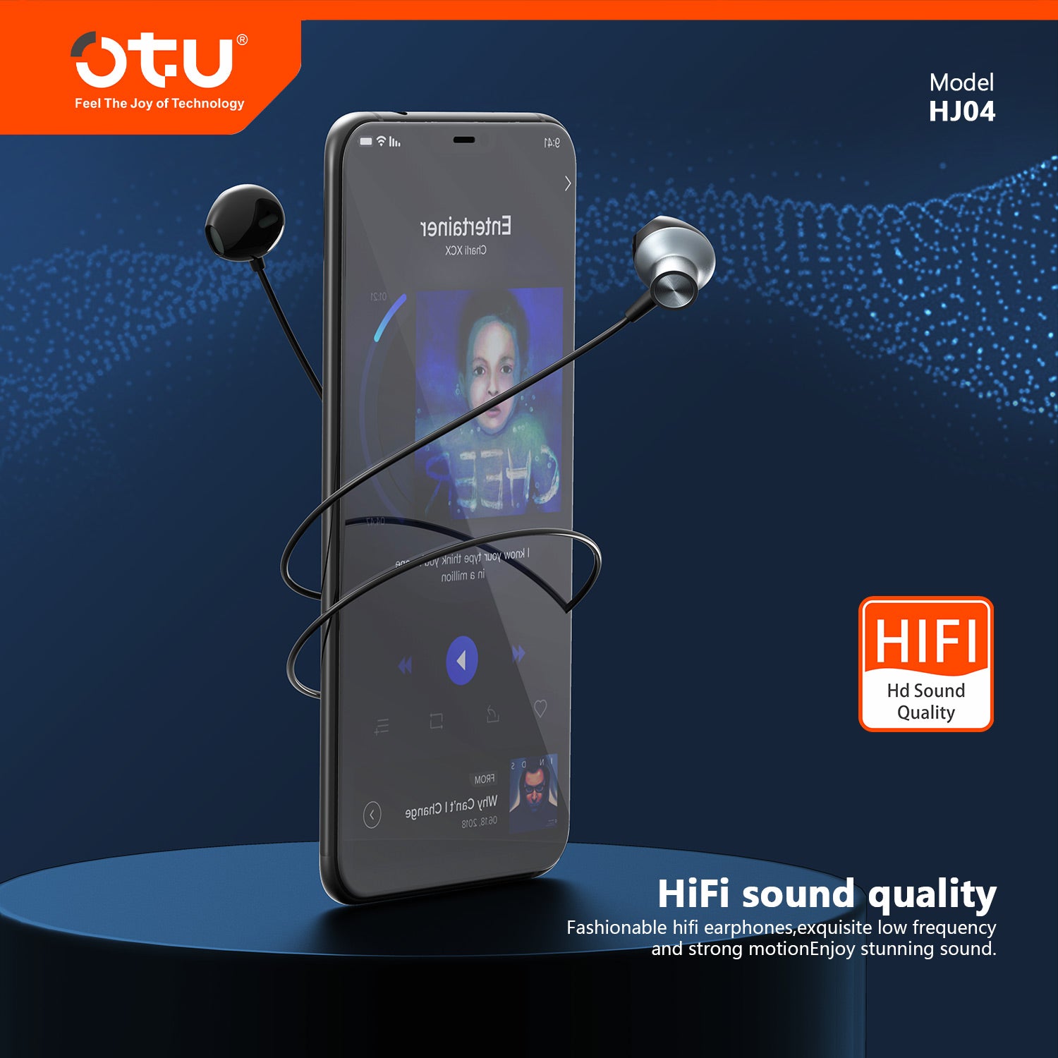 OTU HJ-04 Hi-Fi Wired Earbuds with Noise Cancellation – Metal Build, Clear Sound for Music & Calls