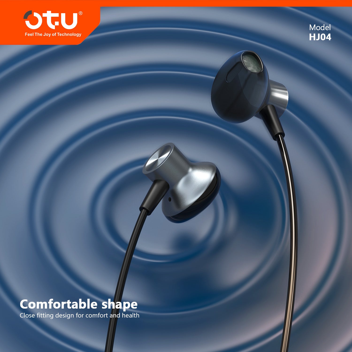 OTU HJ-04 Hi-Fi Wired Earbuds with Noise Cancellation – Metal Build, Clear Sound for Music & Calls