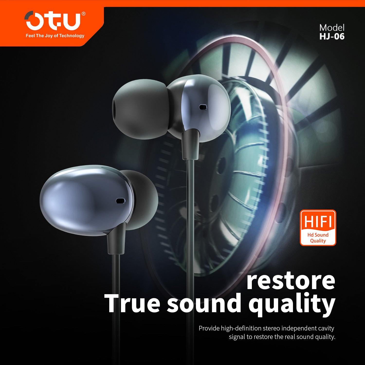 OTU HJ06 Upgraded Stereo Wired Earbuds – Enhanced Bass, Noise Isolation & Comfortable Fit