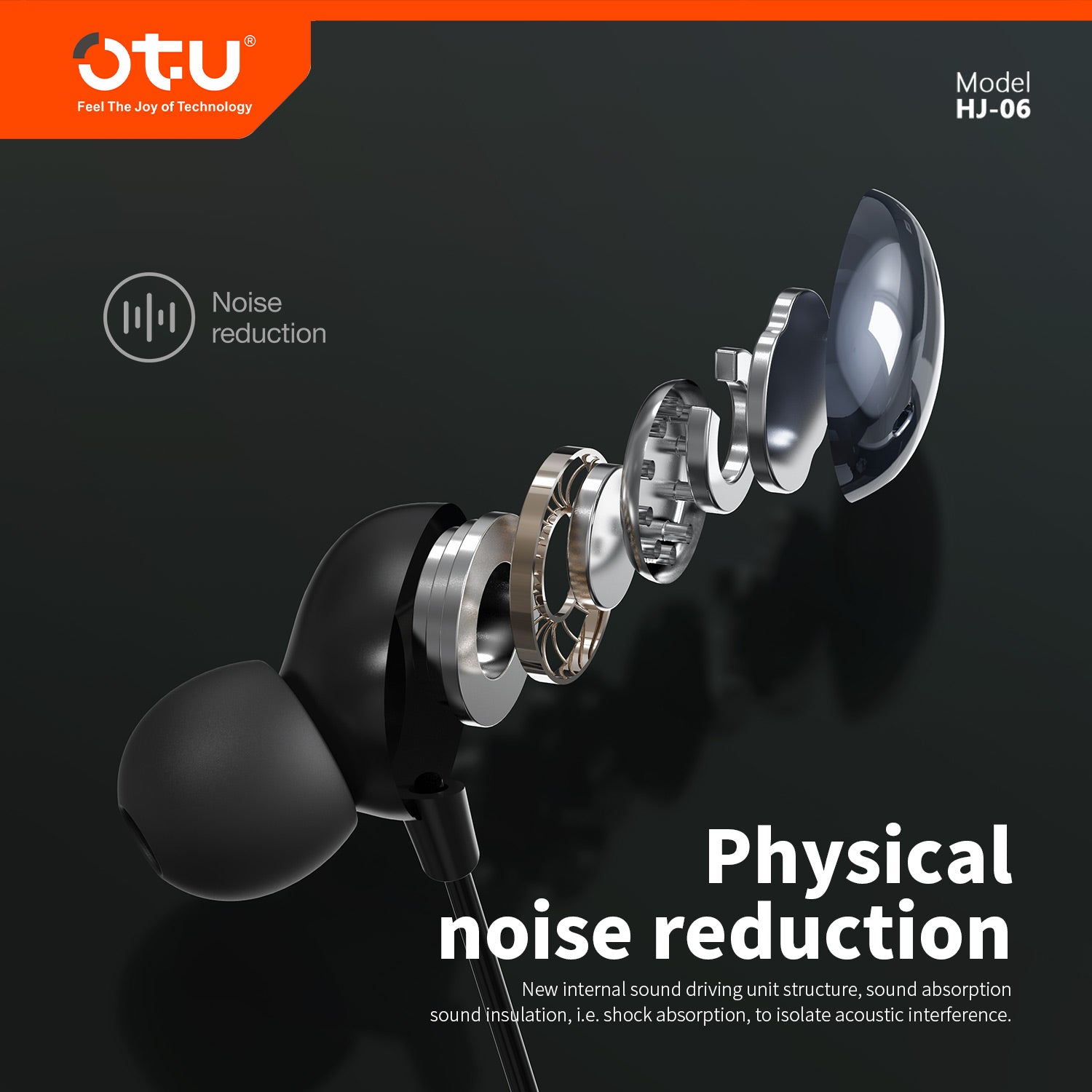 OTU HJ06 Upgraded Stereo Wired Earbuds – Enhanced Bass, Noise Isolation & Comfortable Fit