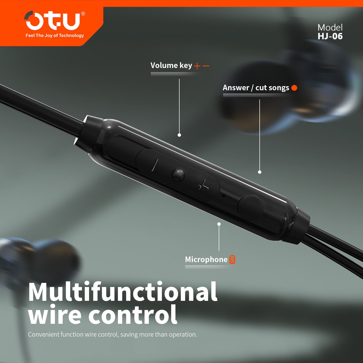OTU HJ06 Upgraded Stereo Wired Earbuds – Enhanced Bass, Noise Isolation & Comfortable Fit
