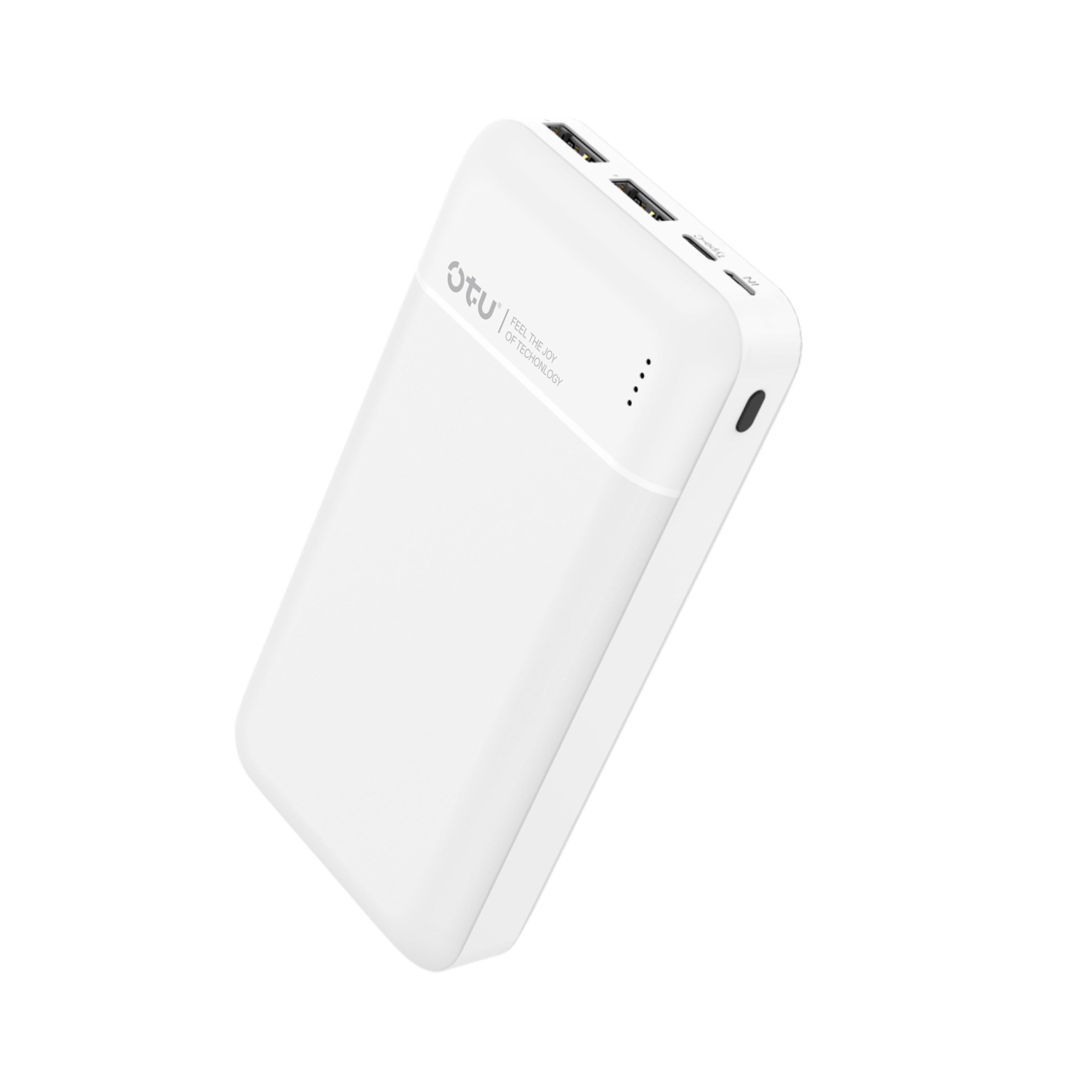 OTU PB201 20000mAh Ultra-Compact Portable Charger – Dual USB Output, High-Speed Power Bank for Phones & Devices