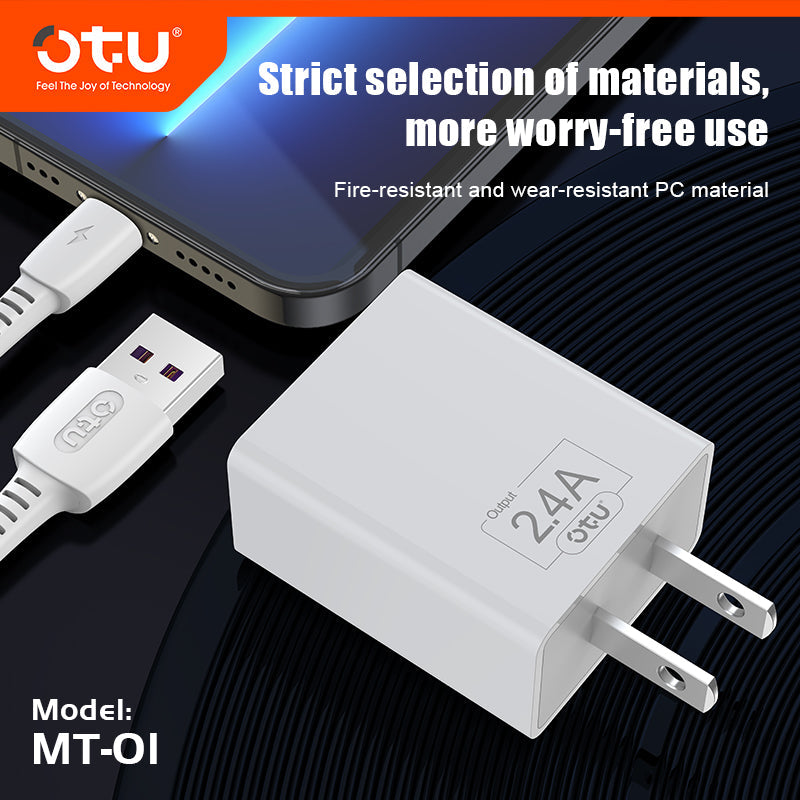 OTU MT01 Smart & Fast Charger Cable – Safe 5V/2.4A Multi-Device Charging Pad