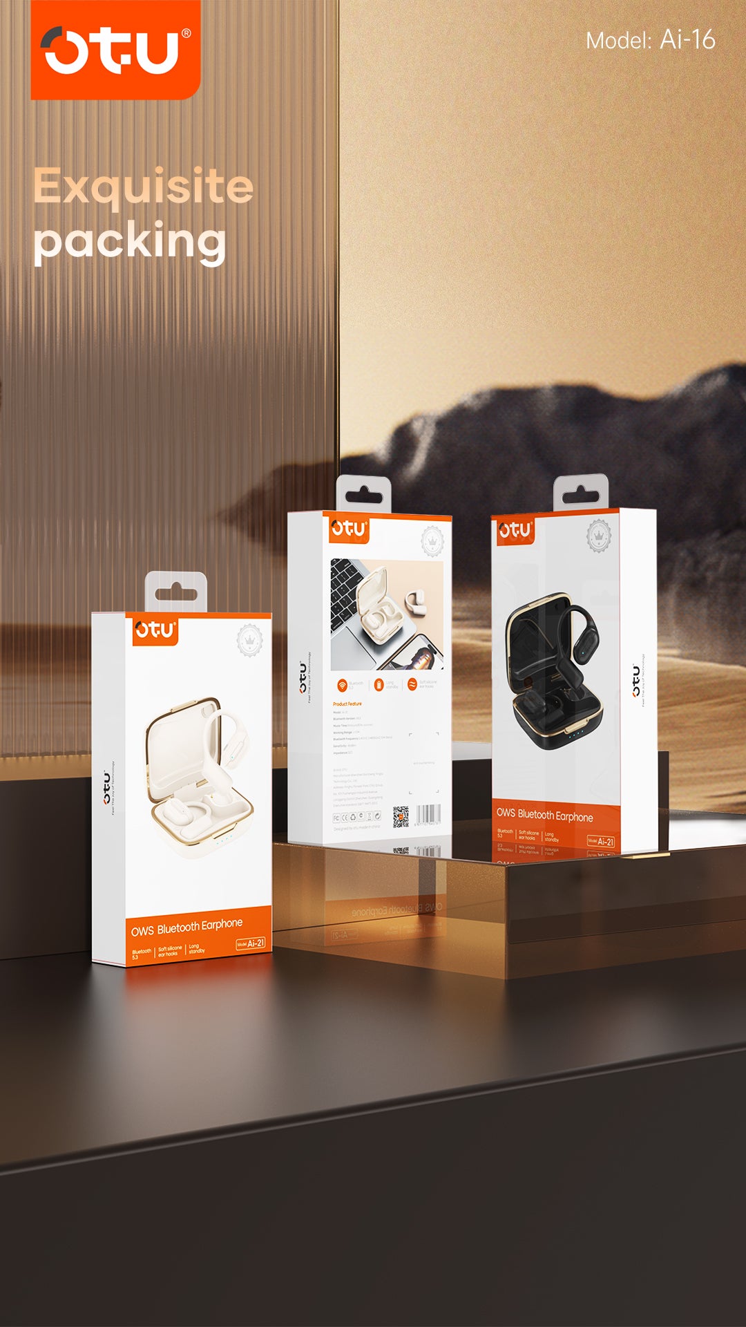 OTU AI-21 Wireless Earbuds - Bluetooth 5.3, 40H Battery, Dolby-Level Sound, Titanium Diaphragm, Cloud Comfort Fit